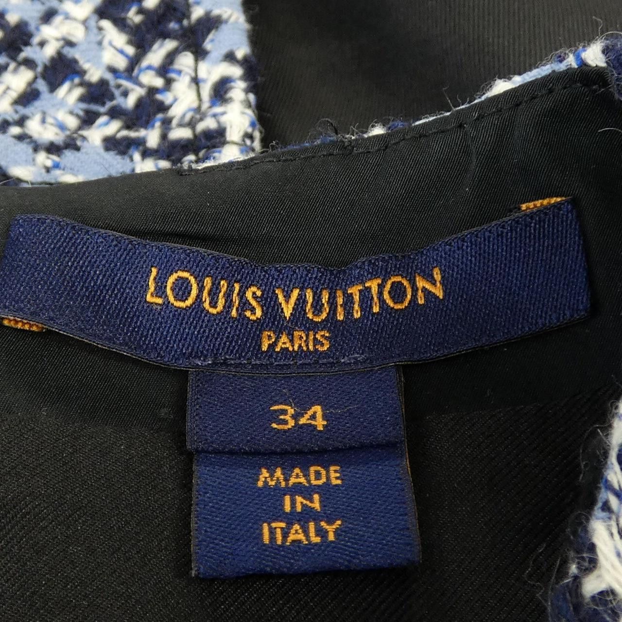 Louis Vuitton Louis Vuitton Louis Vuitton Monogram Tweed Dress Textile Dresses FMDR29JM8 DUTY FREE for USA Size ONE SIZE - 4 Thumbnail