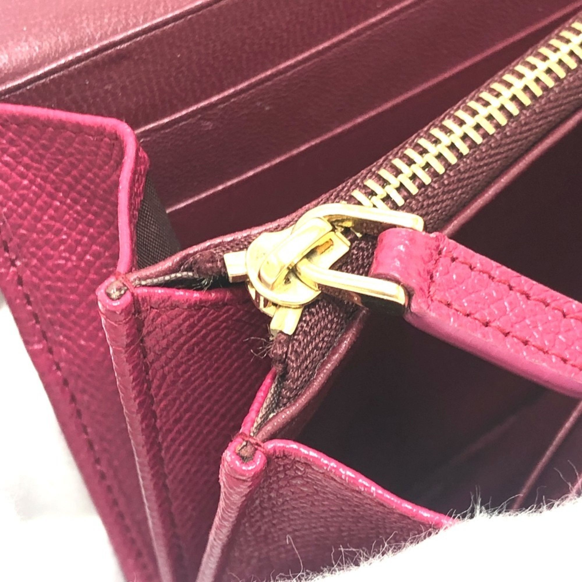 Bvlgari BVLGARI 283546 Logo Clip Bifold Flap Long Wallet Leather Women's Red Size ONE SIZE - 15 Thumbnail