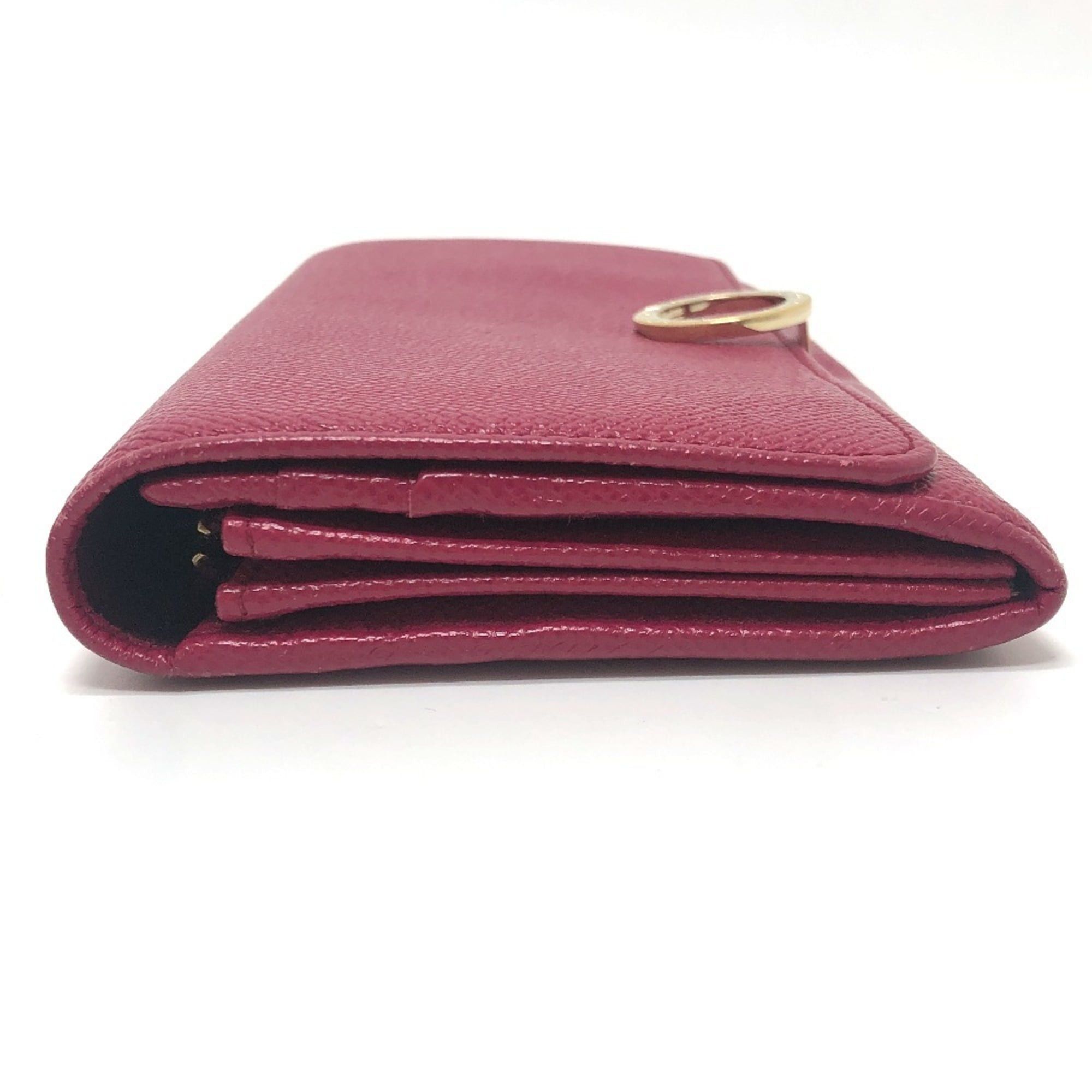 Bvlgari BVLGARI 283546 Logo Clip Bifold Flap Long Wallet Leather Women's Red Size ONE SIZE - 3 Thumbnail
