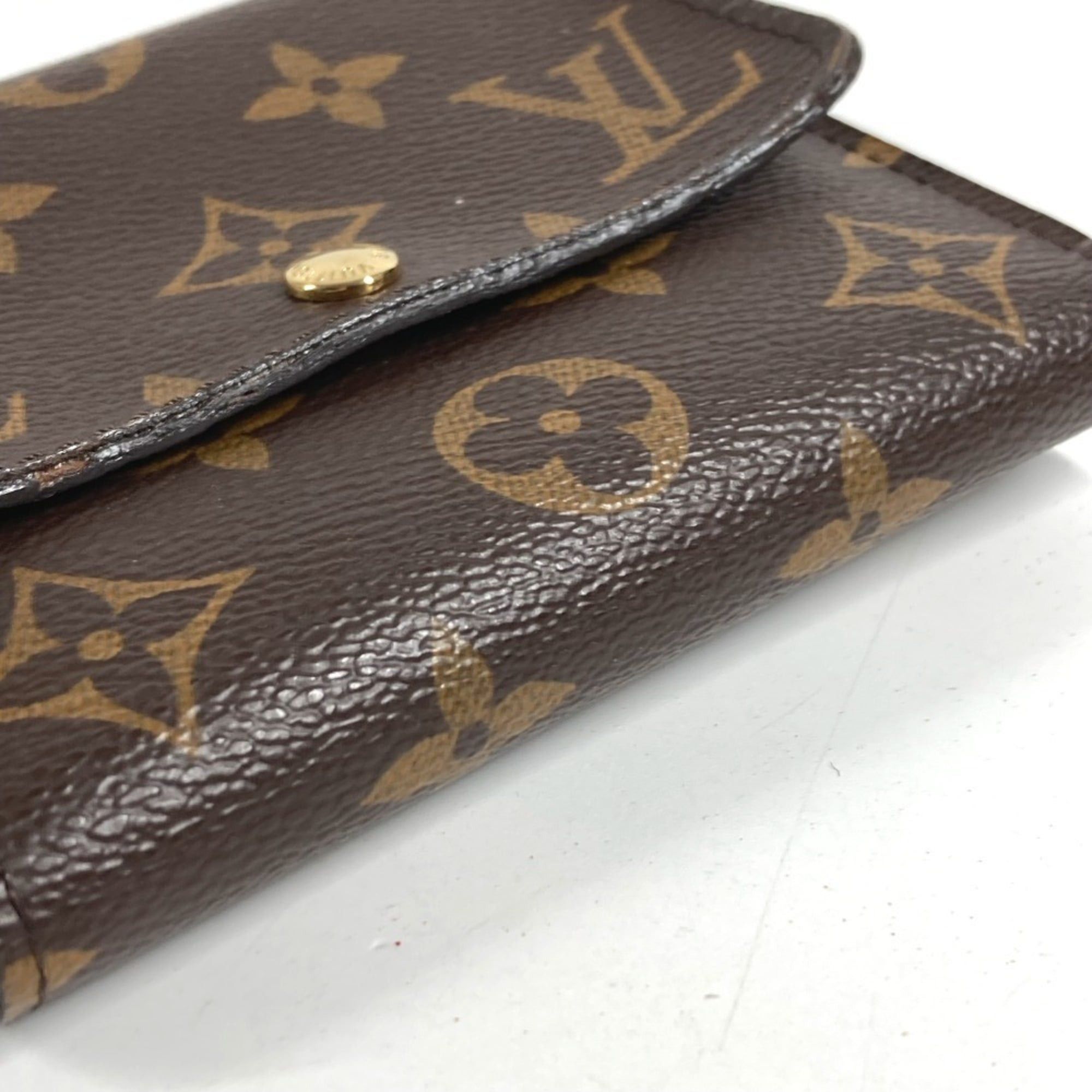 Louis Vuitton LOUIS VUITTON M60402 Monogram Portefeuille Anais Compact Wallet, Flap Trifold Canvas, Women's, Brown Size ONE SIZE - 4 Thumbnail