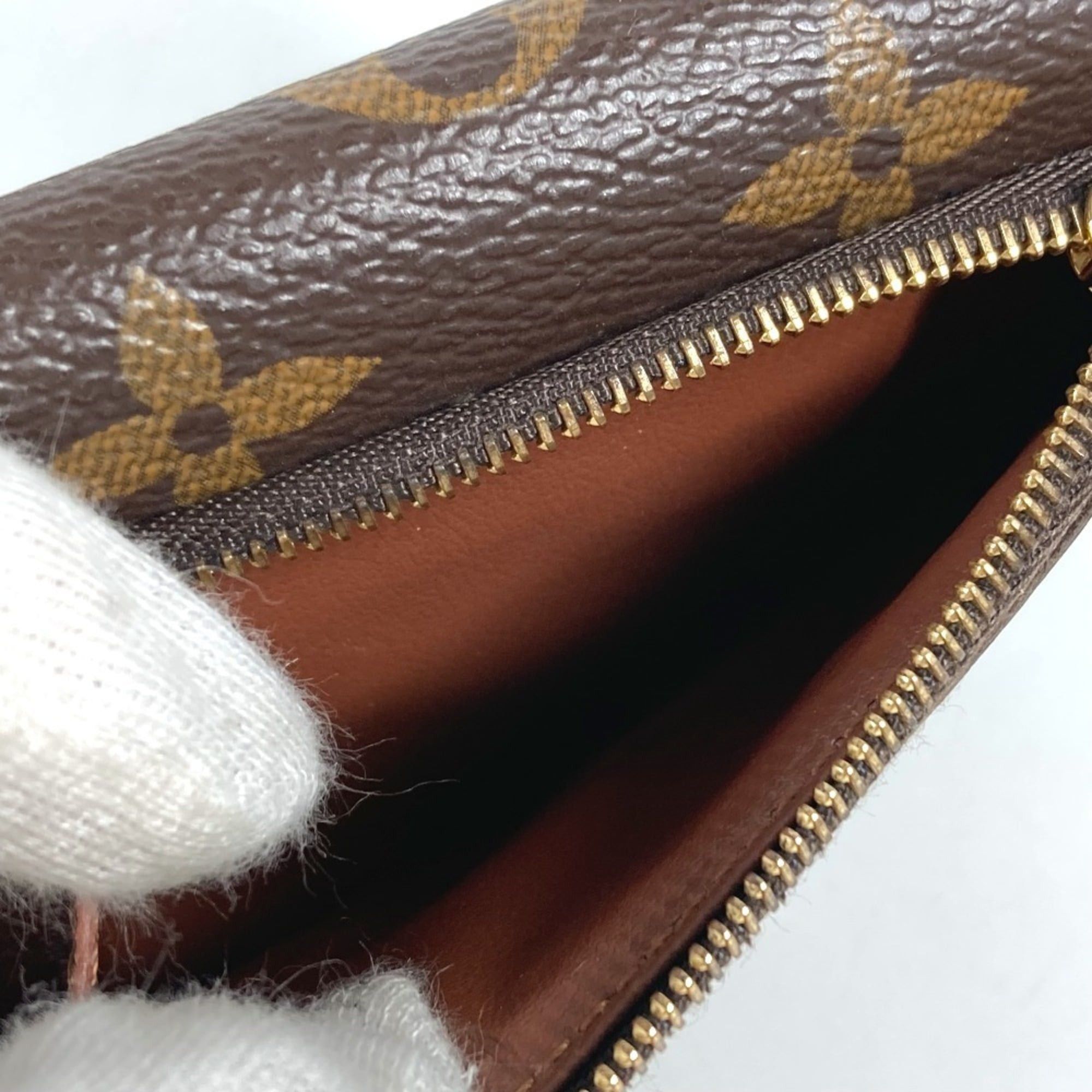 Louis Vuitton LOUIS VUITTON M60402 Monogram Portefeuille Anais Compact Wallet, Flap Trifold Canvas, Women's, Brown Size ONE SIZE - 7 Thumbnail