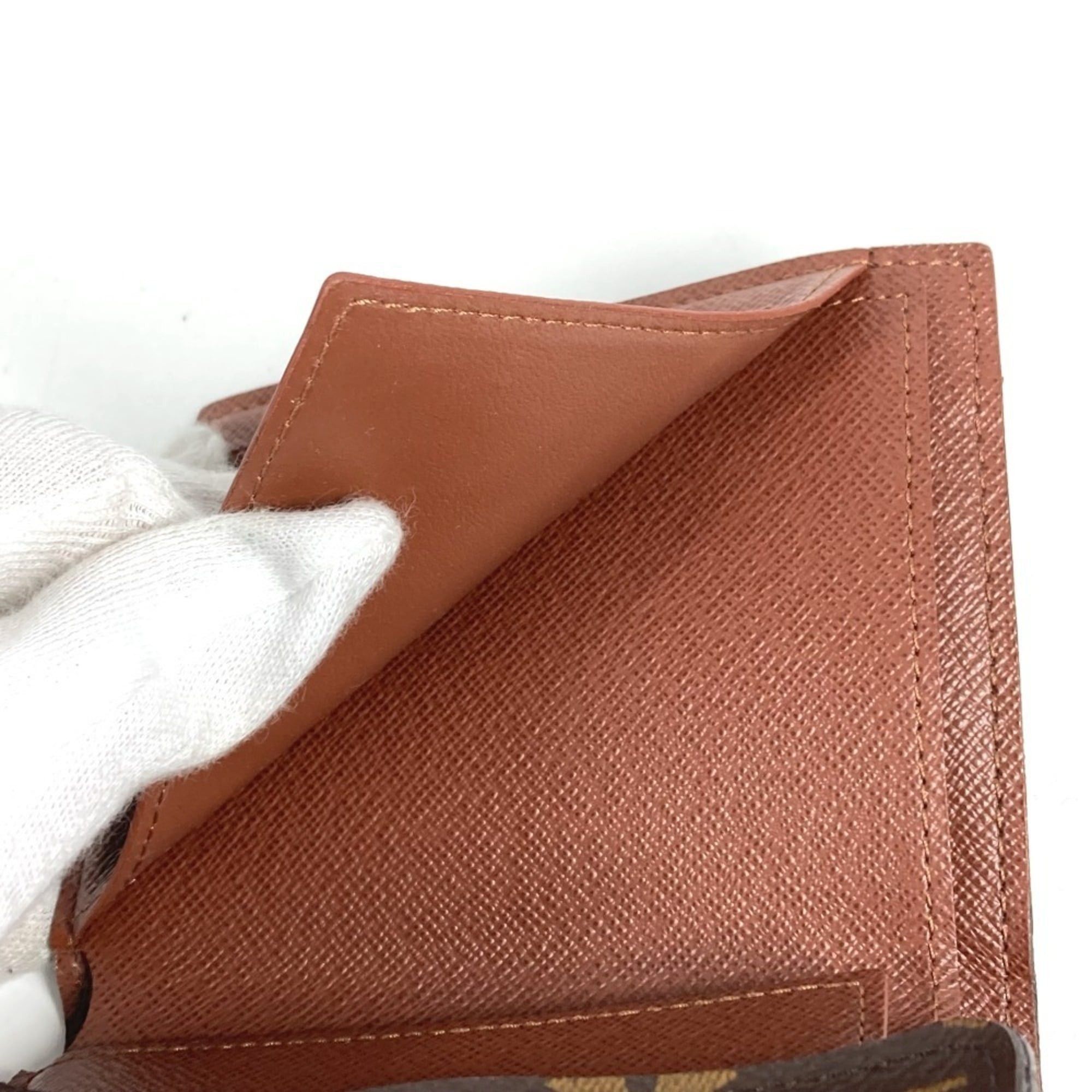 Louis Vuitton LOUIS VUITTON M60402 Monogram Portefeuille Anais Compact Wallet, Flap Trifold Canvas, Women's, Brown Size ONE SIZE - 11 Thumbnail
