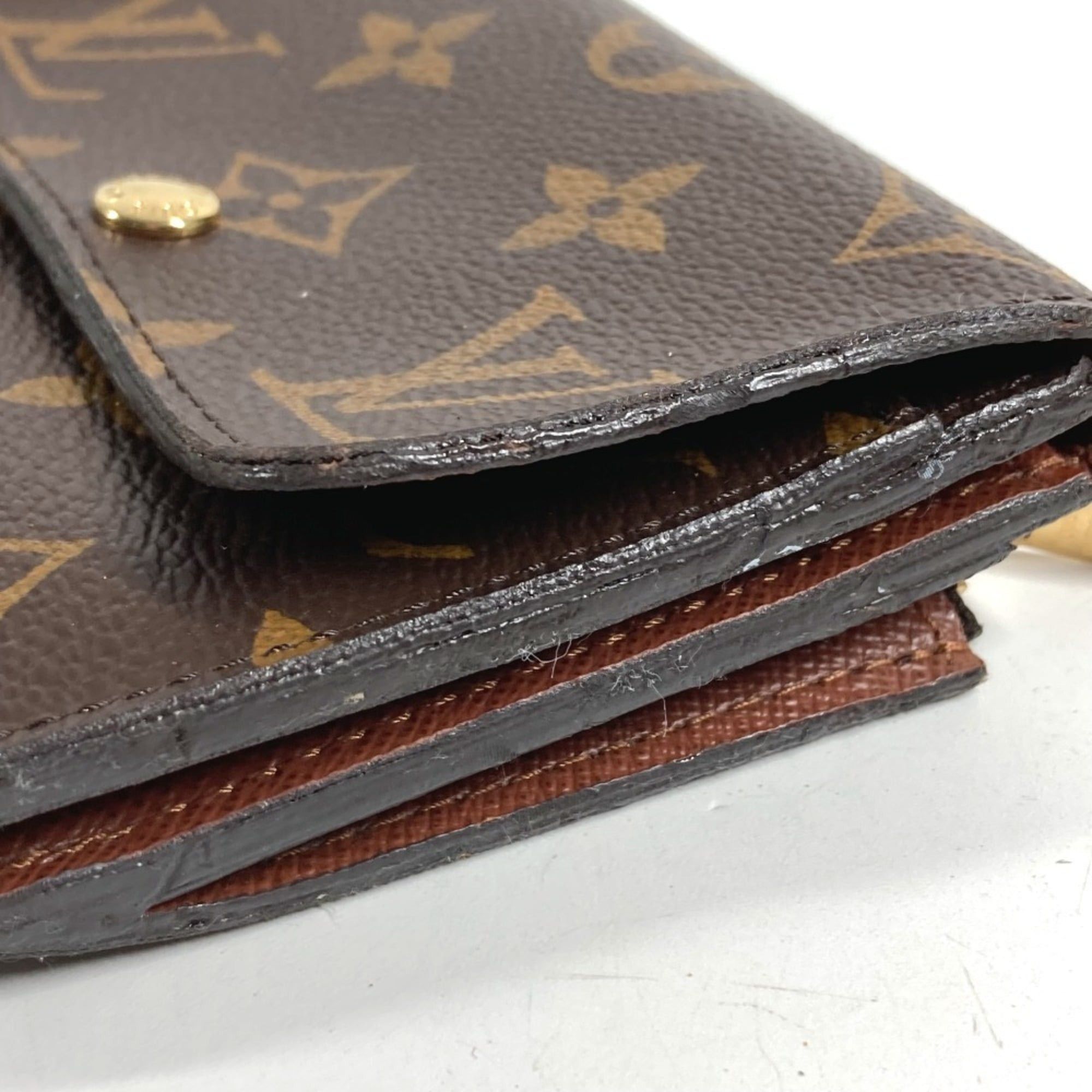 Louis Vuitton LOUIS VUITTON M60402 Monogram Portefeuille Anais Compact Wallet, Flap Trifold Canvas, Women's, Brown Size ONE SIZE - 5 Thumbnail