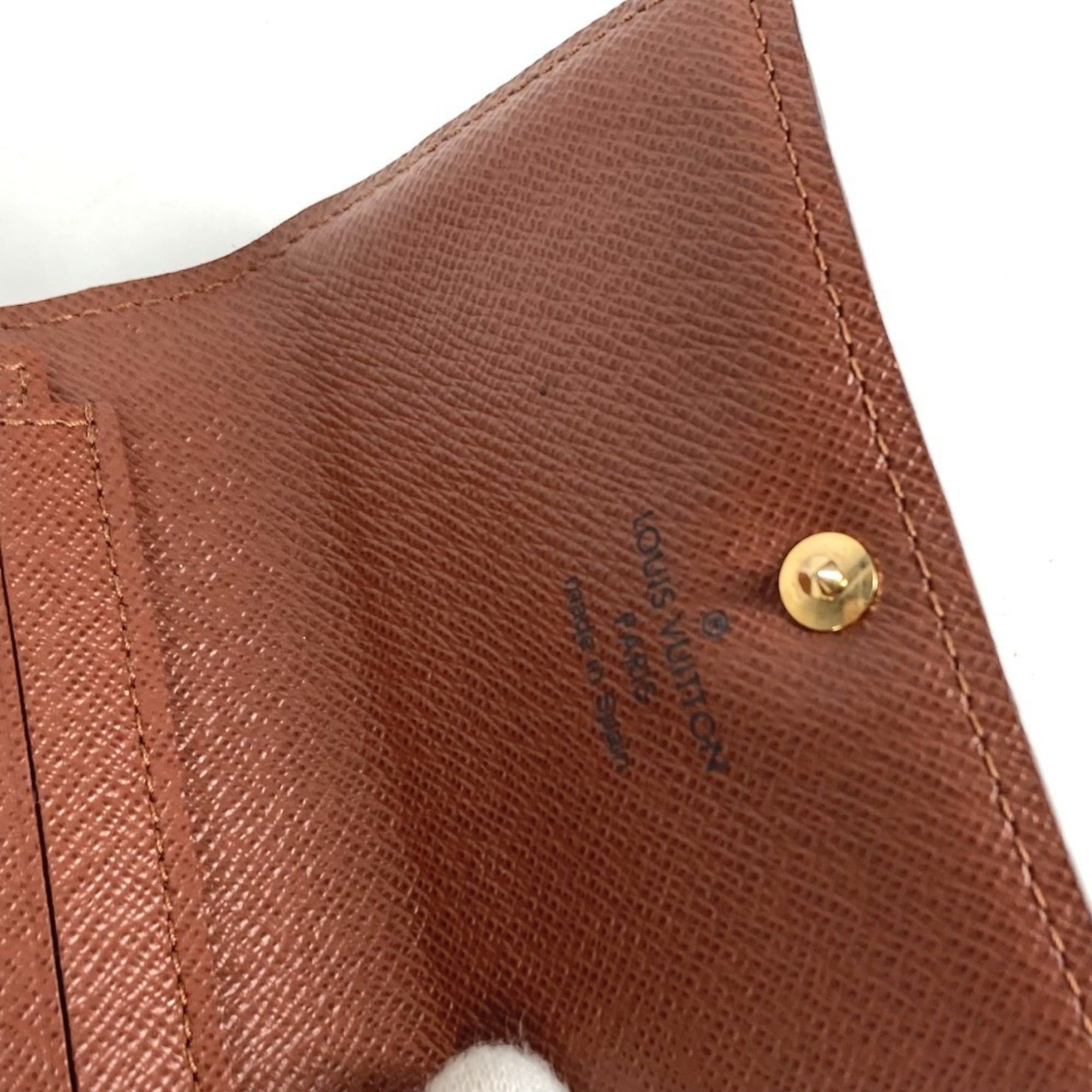 Louis Vuitton LOUIS VUITTON M60402 Monogram Portefeuille Anais Compact Wallet, Flap Trifold Canvas, Women's, Brown Size ONE SIZE - 9 Thumbnail