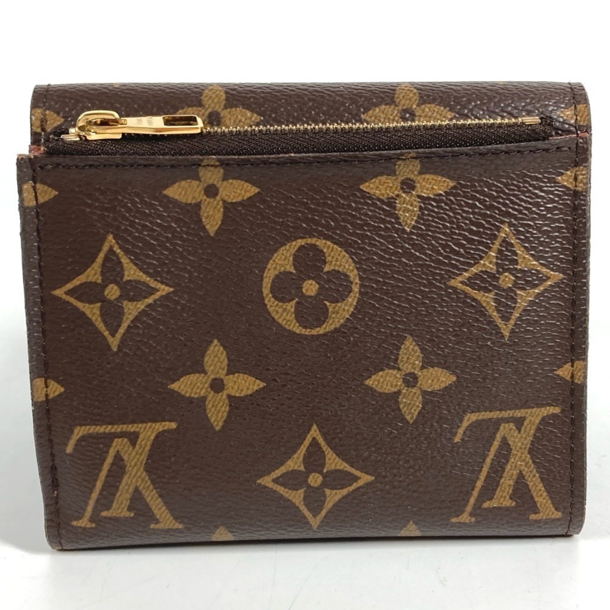 Louis Vuitton LOUIS VUITTON M60402 Monogram Portefeuille Anais Compact Wallet, Flap Trifold Canvas, Women's, Brown Size ONE SIZE - 2 Thumbnail