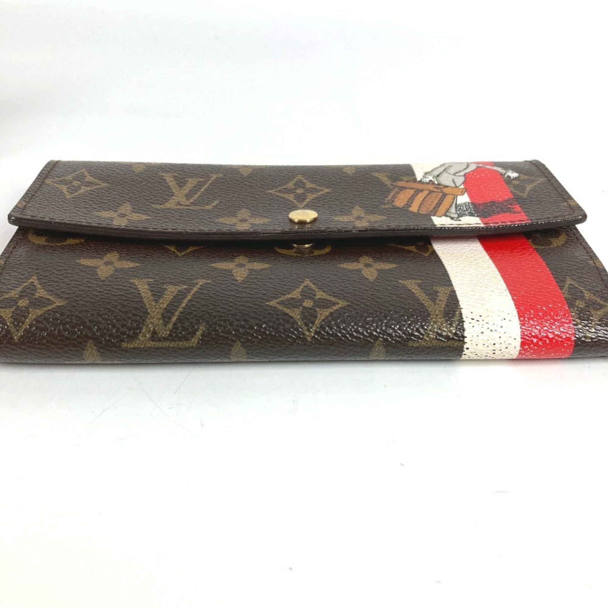 Louis Vuitton LOUIS VUITTON M60034 Monogram Groom Portefeuille Sarah Long Wallet with Flap, Canvas, Brown, for Men and Women Size ONE SIZE - 6 Thumbnail