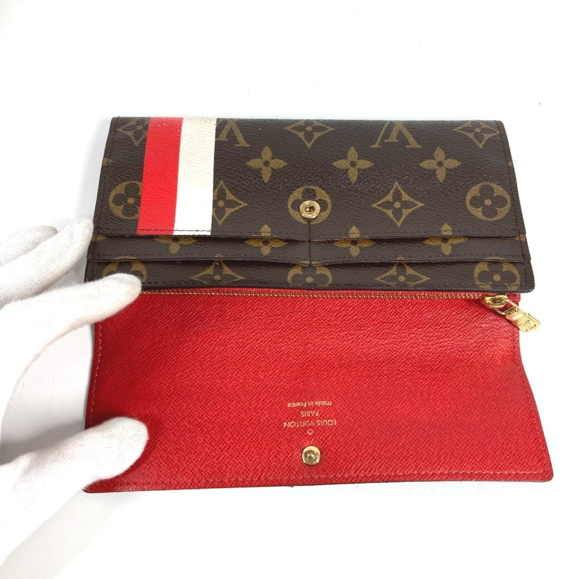 Louis Vuitton LOUIS VUITTON M60034 Monogram Groom Portefeuille Sarah Long Wallet with Flap, Canvas, Brown, for Men and Women Size ONE SIZE - 10 Thumbnail