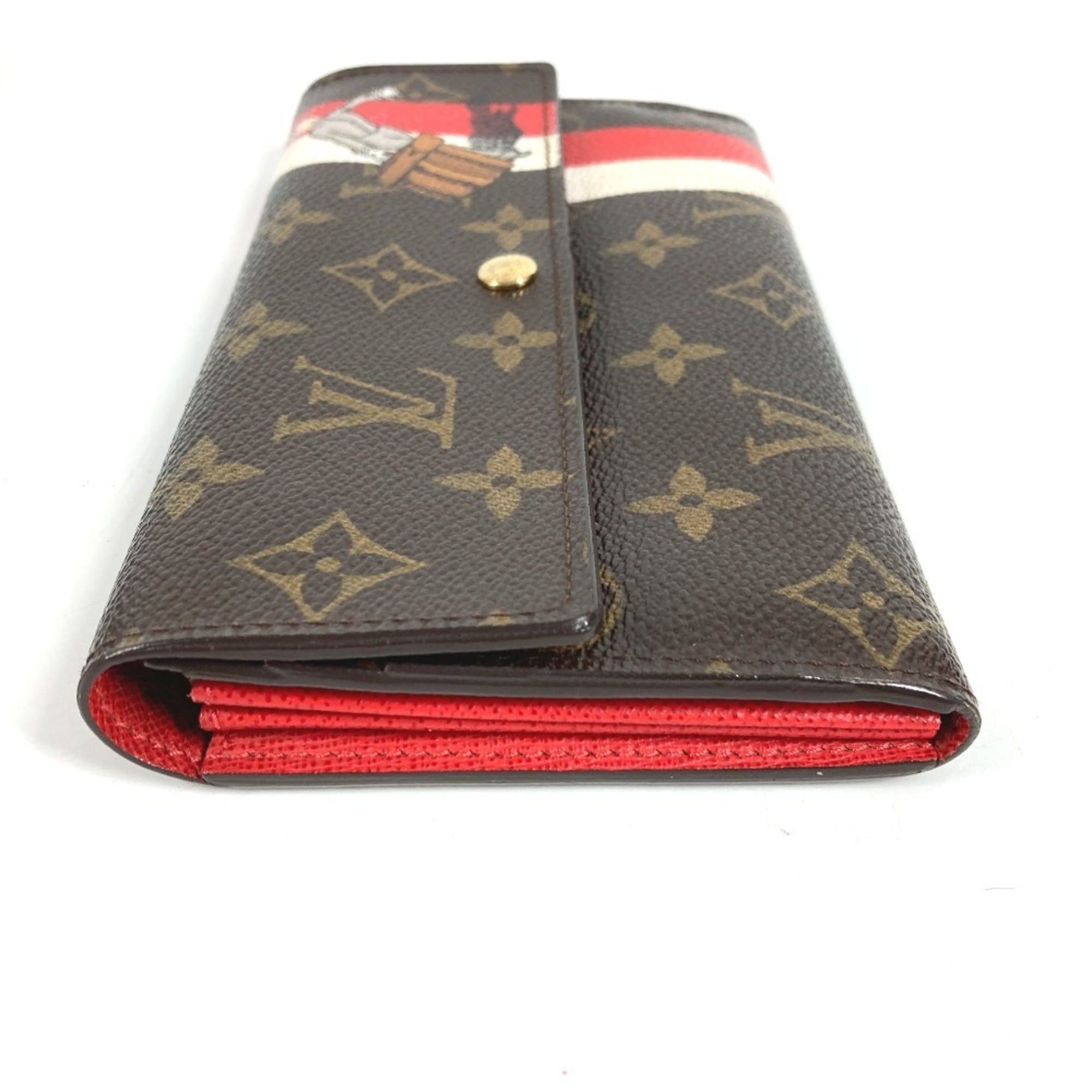 Louis Vuitton LOUIS VUITTON M60034 Monogram Groom Portefeuille Sarah Long Wallet with Flap, Canvas, Brown, for Men and Women Size ONE SIZE - 7 Thumbnail