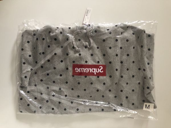 Cdg supreme outlet hoodie polka dot