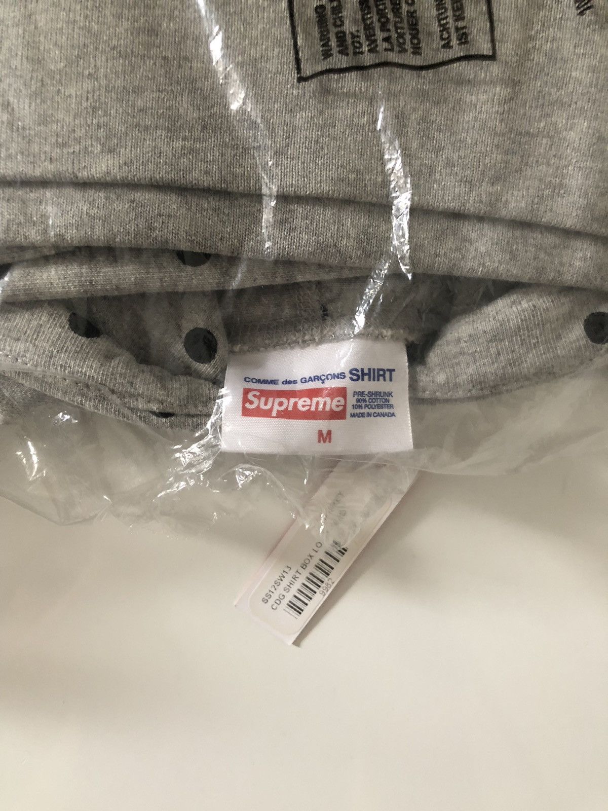 Comme des Garcons × Supreme Supreme x CDG Grey Polka Dot Box Logo Hoodie Size US M / EU 48-50 / 2 - 2 Thumbnail