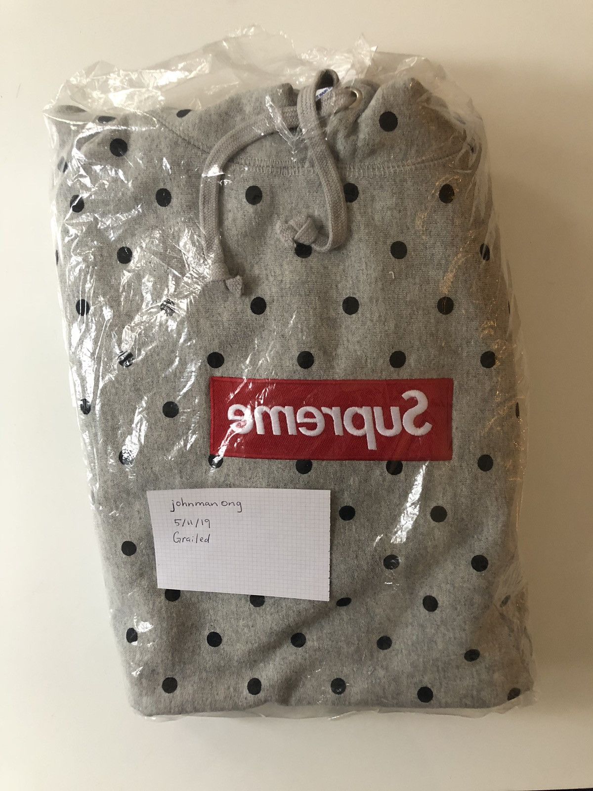 Comme des Garcons × Supreme Supreme x CDG Grey Polka Dot Box Logo Hoodie Size US M / EU 48-50 / 2 - 3 Thumbnail