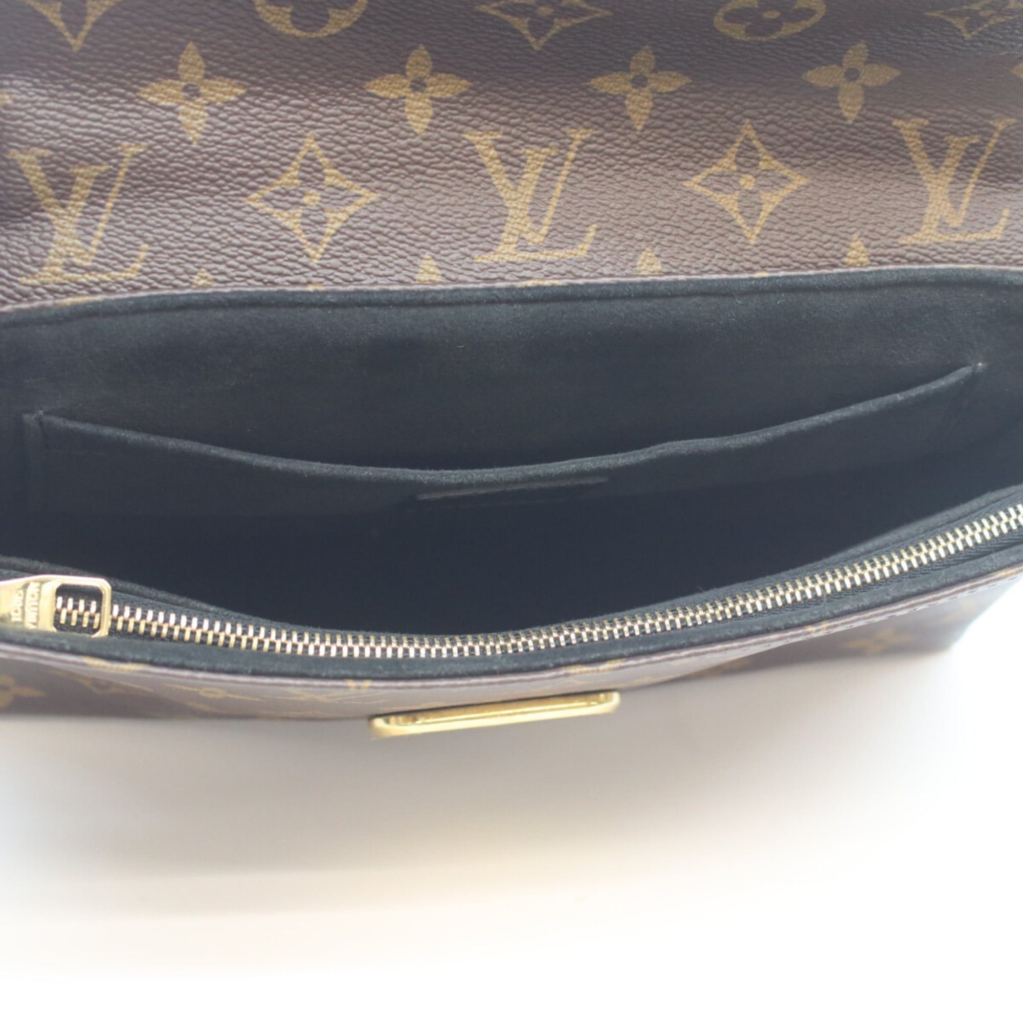 Louis Vuitton LOUIS VUITTON 2019 M43714 Monogram Taurillon Noir Saint-Placide Shoulder Bag Brown/Black Women's Size ONE SIZE - 13 Thumbnail