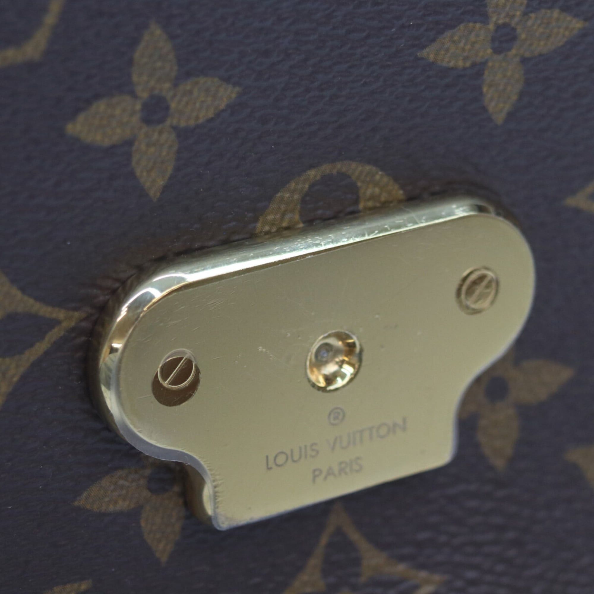 Louis Vuitton LOUIS VUITTON 2019 M43714 Monogram Taurillon Noir Saint-Placide Shoulder Bag Brown/Black Women's Size ONE SIZE - 10 Thumbnail