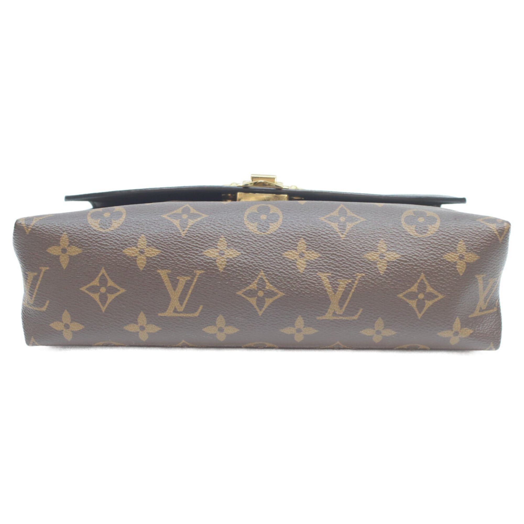Louis Vuitton LOUIS VUITTON 2019 M43714 Monogram Taurillon Noir Saint-Placide Shoulder Bag Brown/Black Women's Size ONE SIZE - 7 Thumbnail