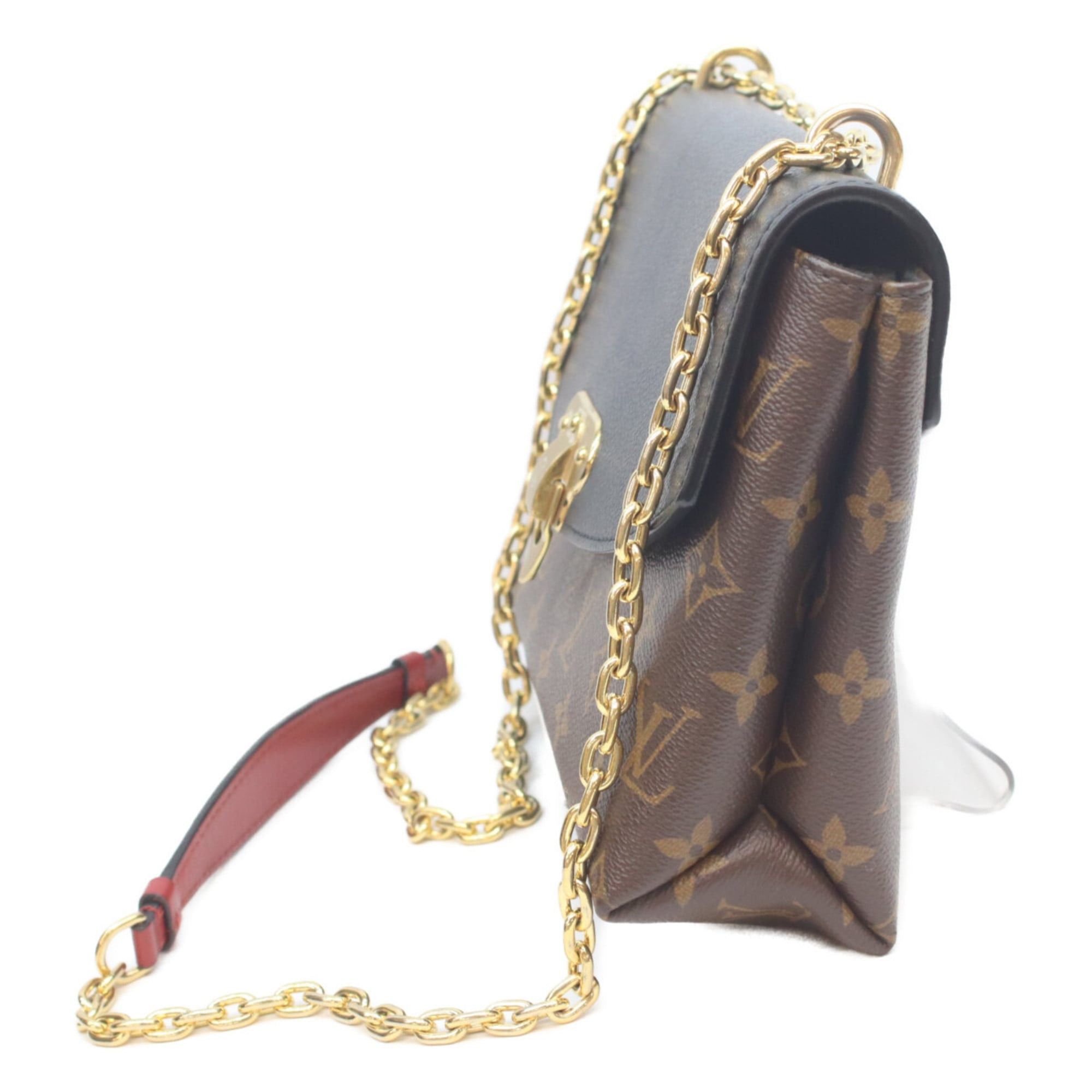 Louis Vuitton LOUIS VUITTON 2019 M43714 Monogram Taurillon Noir Saint-Placide Shoulder Bag Brown/Black Women's Size ONE SIZE - 4 Thumbnail