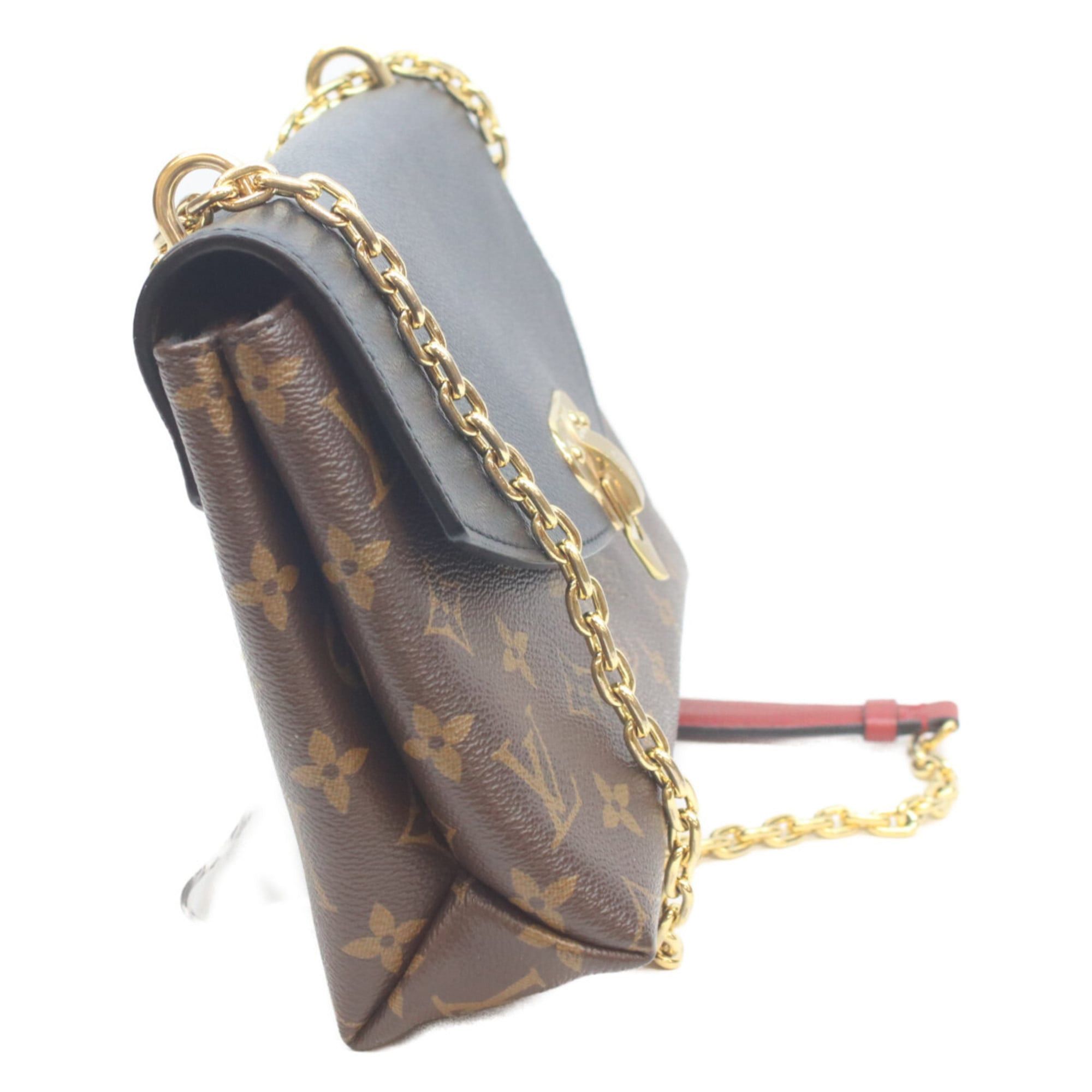 Louis Vuitton LOUIS VUITTON 2019 M43714 Monogram Taurillon Noir Saint-Placide Shoulder Bag Brown/Black Women's Size ONE SIZE - 6 Thumbnail