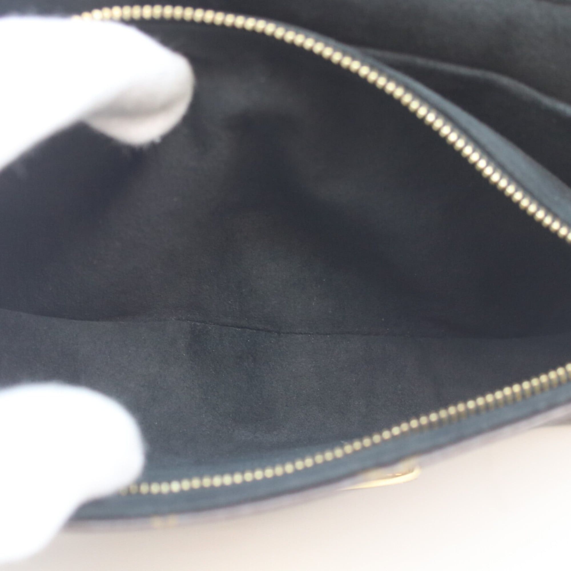Louis Vuitton LOUIS VUITTON 2019 M43714 Monogram Taurillon Noir Saint-Placide Shoulder Bag Brown/Black Women's Size ONE SIZE - 15 Thumbnail