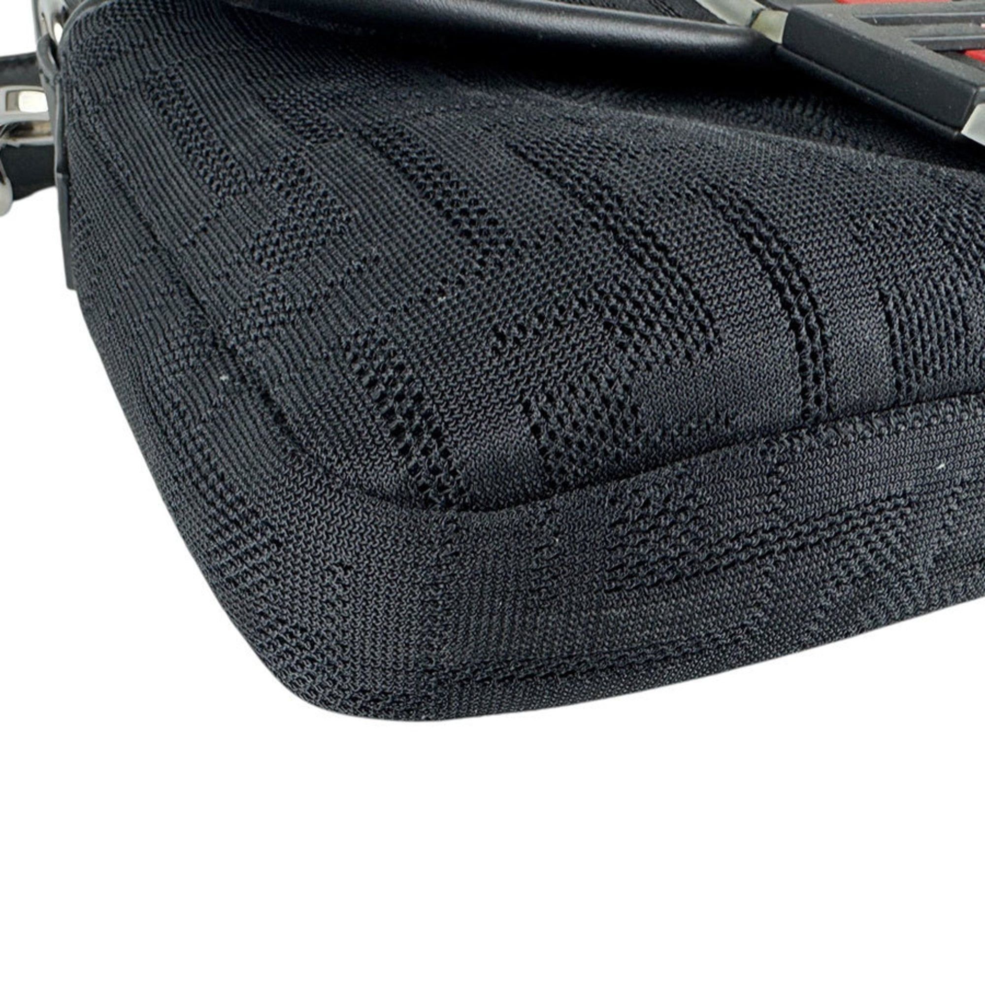 Fendi FENDI Men's Bucket Waist Bag in Fabric and Rubber, Black Red, 7VA472 AA3X, Free Shipping, z8806 Size ONE SIZE - 8 Thumbnail