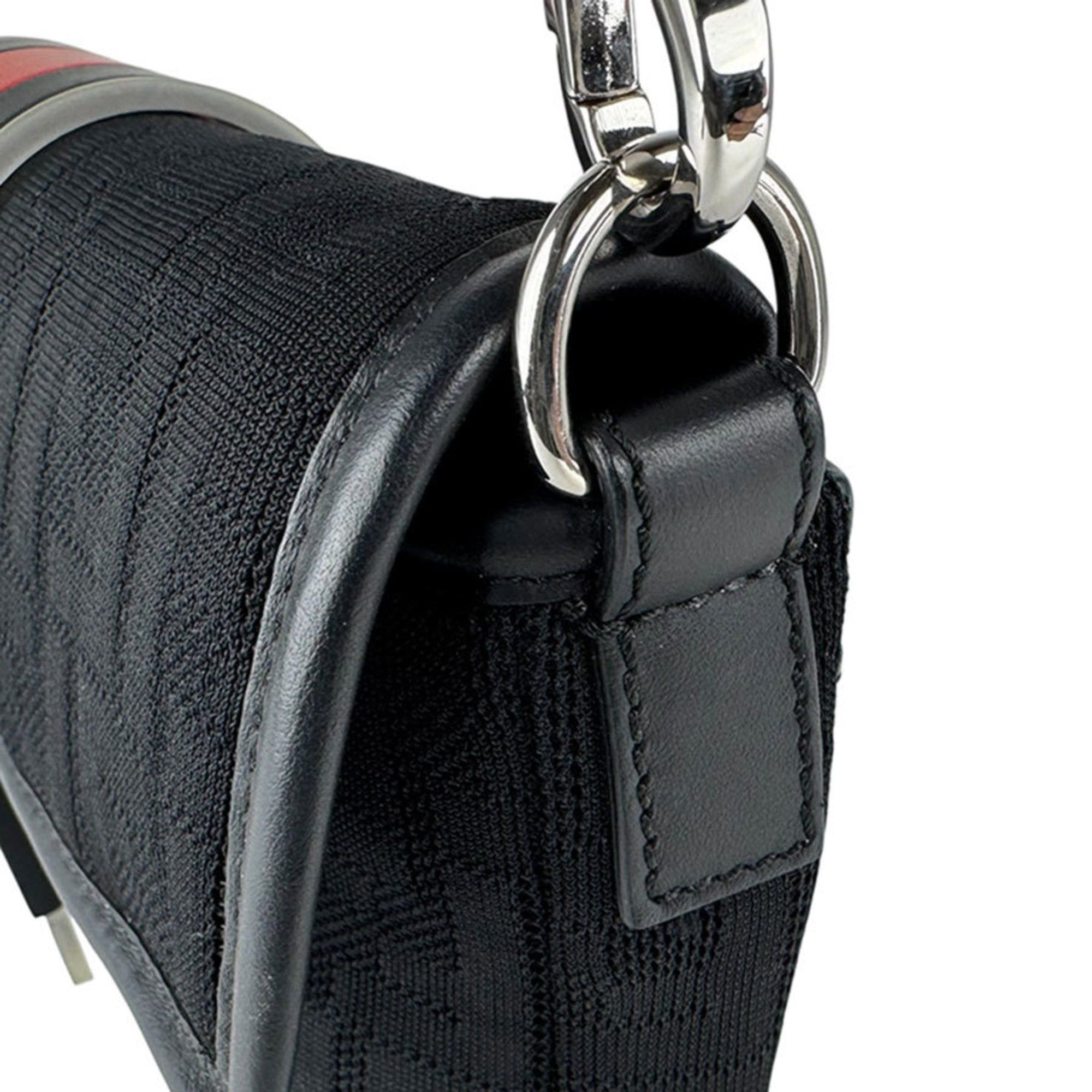 Fendi FENDI Men's Bucket Waist Bag in Fabric and Rubber, Black Red, 7VA472 AA3X, Free Shipping, z8806 Size ONE SIZE - 7 Thumbnail