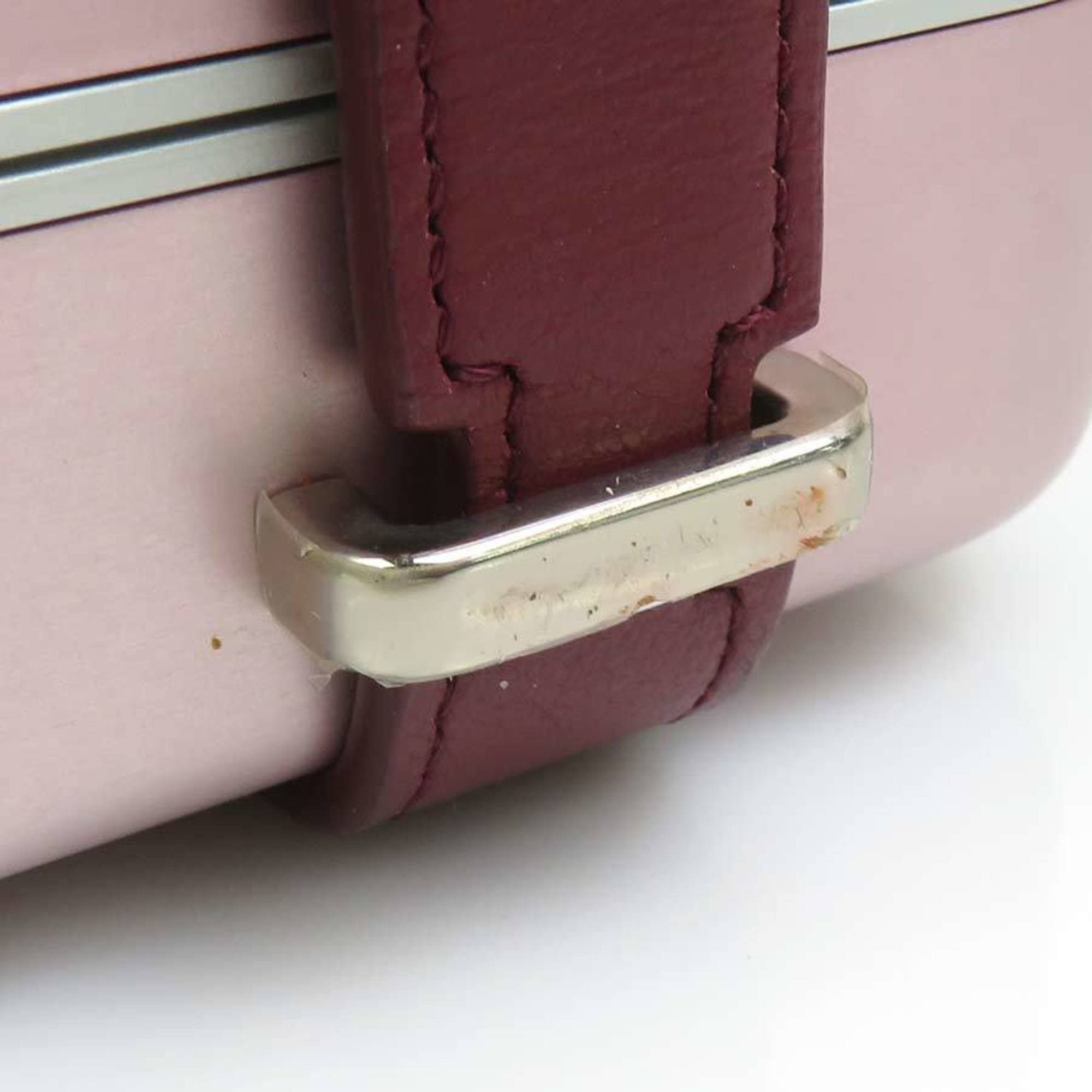Dior Christian Dior crossbody shoulder bag, wallet, and Rimowa personal clutch bag in leather, aluminum, metallic pink, burgundy, silver. Free shipping. (e61543a) Size ONE SIZE - 12 Thumbnail