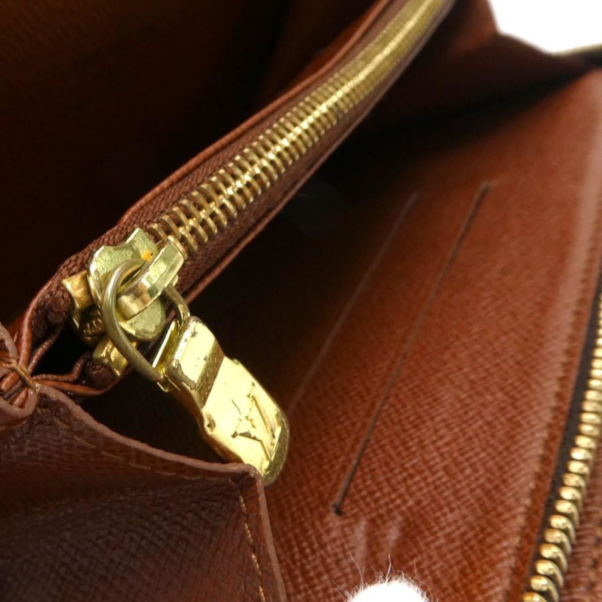 Louis Vuitton Louis Vuitton Monogram Porte-Monnaie Zip-Around Long Wallet in Brown Canvas for Men and Women, Free Shipping (r11056a) Size ONE SIZE - 10 Thumbnail