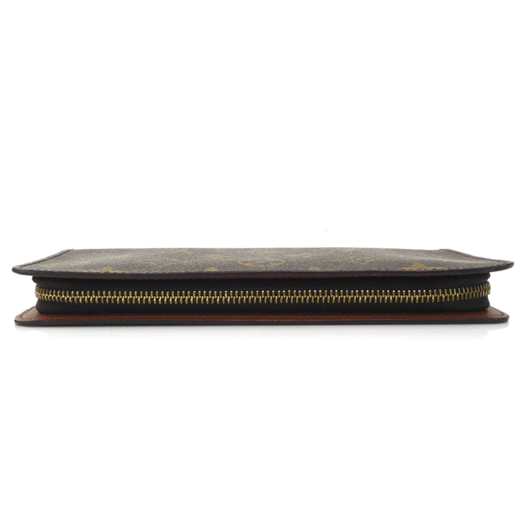 Louis Vuitton Louis Vuitton Monogram Porte-Monnaie Zip-Around Long Wallet in Brown Canvas for Men and Women, Free Shipping (r11056a) Size ONE SIZE - 3 Thumbnail