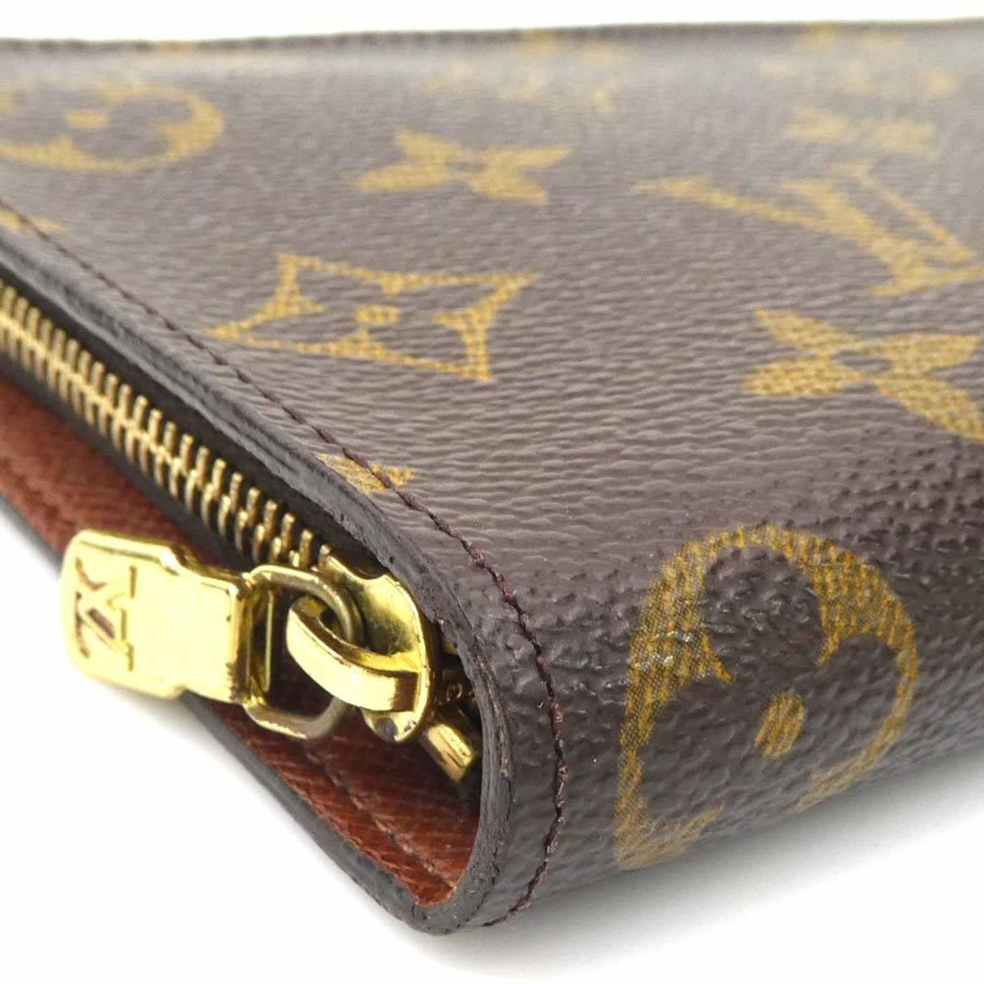 Louis Vuitton Louis Vuitton Monogram Porte-Monnaie Zip-Around Long Wallet in Brown Canvas for Men and Women, Free Shipping (r11056a) Size ONE SIZE - 8 Thumbnail
