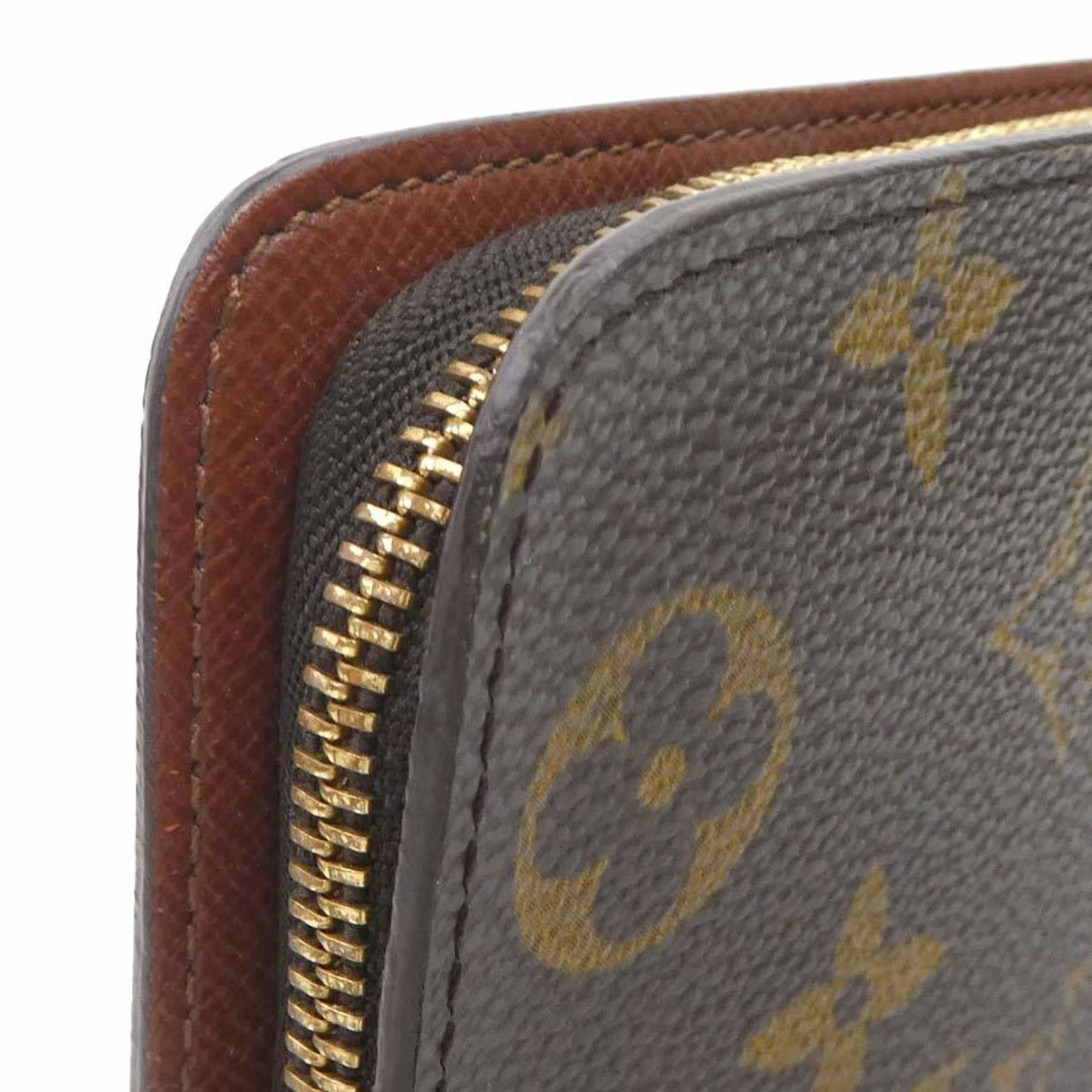 Louis Vuitton Louis Vuitton Monogram Porte-Monnaie Zip-Around Long Wallet in Brown Canvas for Men and Women, Free Shipping (r11056a) Size ONE SIZE - 7 Thumbnail