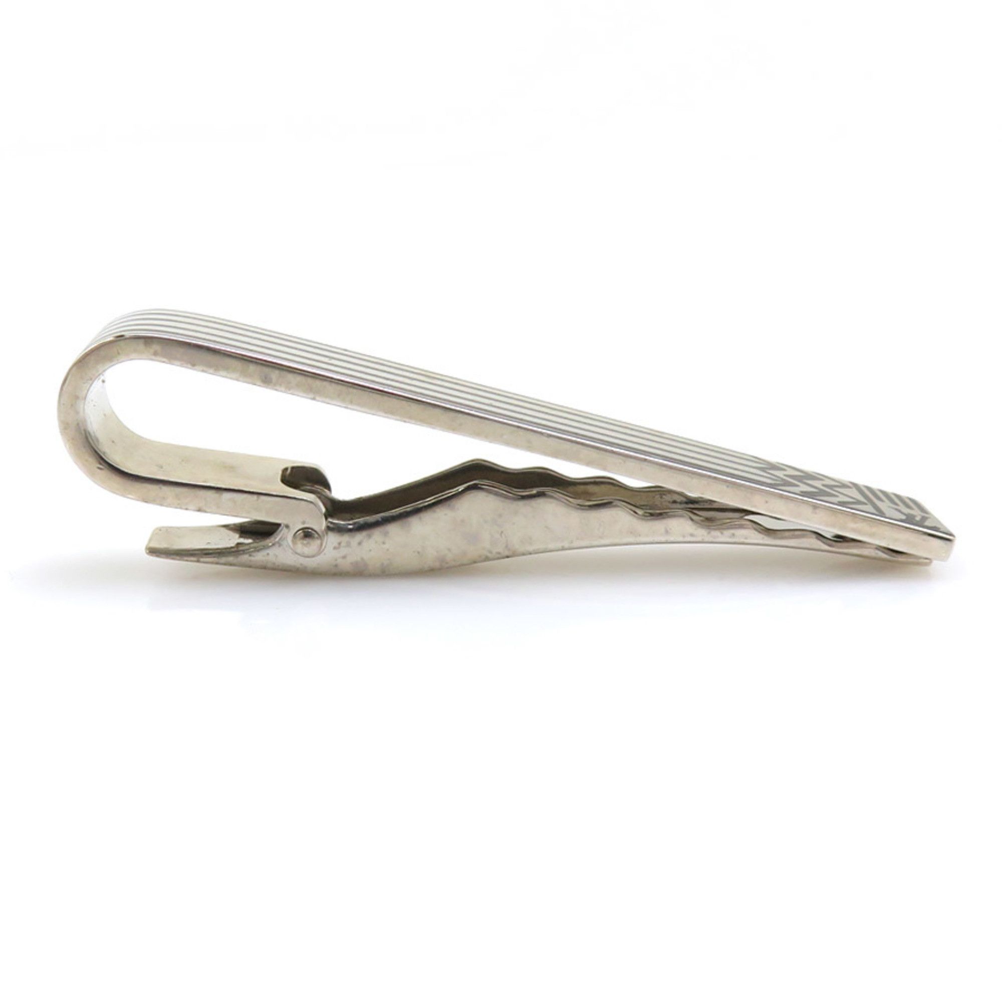 Louis Vuitton Louis Vuitton Jewelry Tie Clip, Metal Enamel, Silver and Black, Men's, M66949, Free Shipping, e61558j Size ONE SIZE - 2 Thumbnail