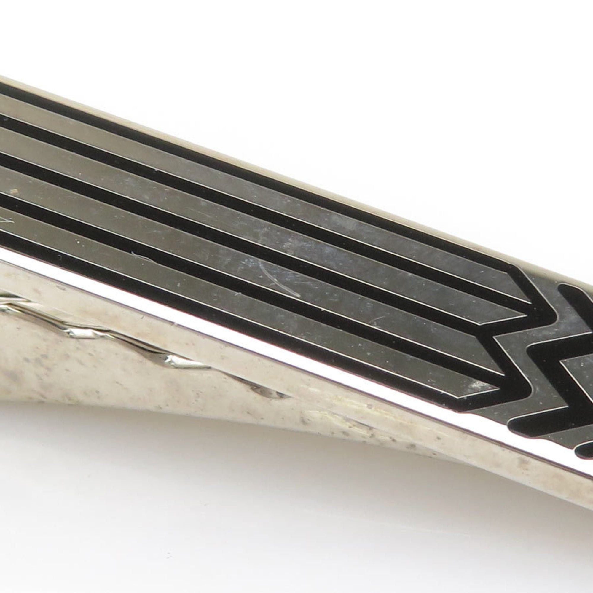 Louis Vuitton Louis Vuitton Jewelry Tie Clip, Metal Enamel, Silver and Black, Men's, M66949, Free Shipping, e61558j Size ONE SIZE - 6 Thumbnail