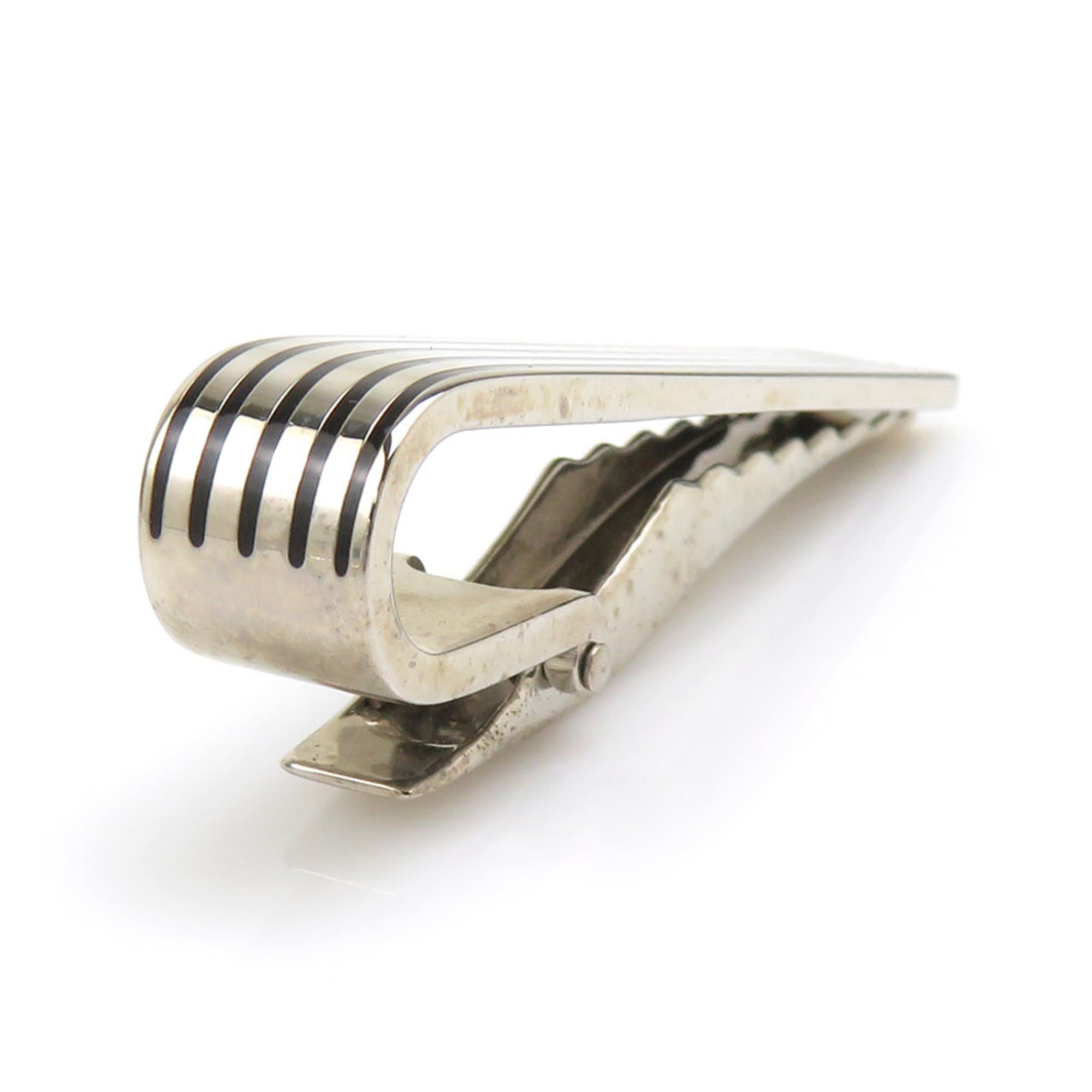 Louis Vuitton Louis Vuitton Jewelry Tie Clip, Metal Enamel, Silver and Black, Men's, M66949, Free Shipping, e61558j Size ONE SIZE - 3 Thumbnail