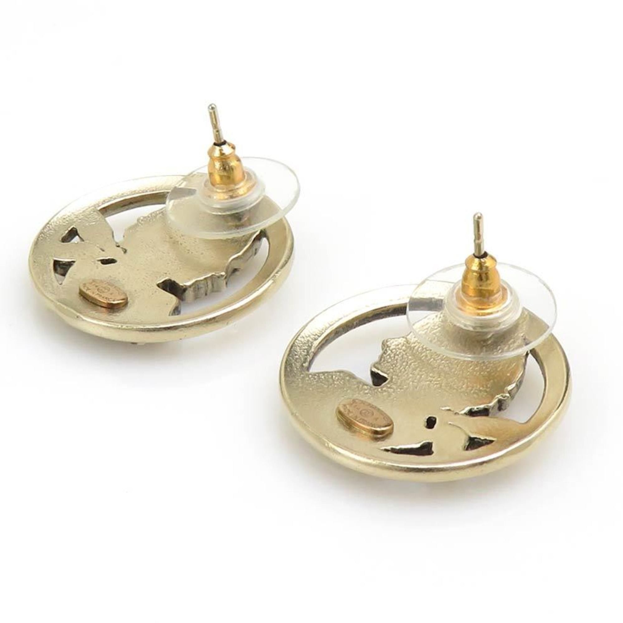 Chanel CHANEL Mademoiselle Metal Gold Earrings for Women, Free Shipping, h31996a Size ONE SIZE - 6 Thumbnail