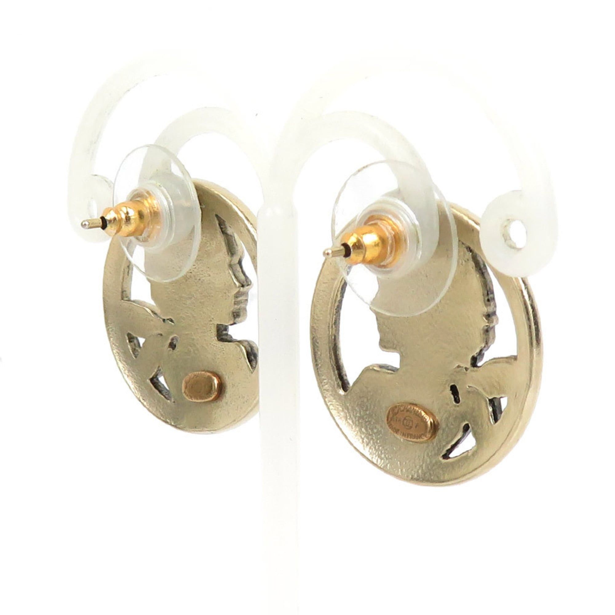 Chanel CHANEL Mademoiselle Metal Gold Earrings for Women, Free Shipping, h31996a Size ONE SIZE - 3 Thumbnail