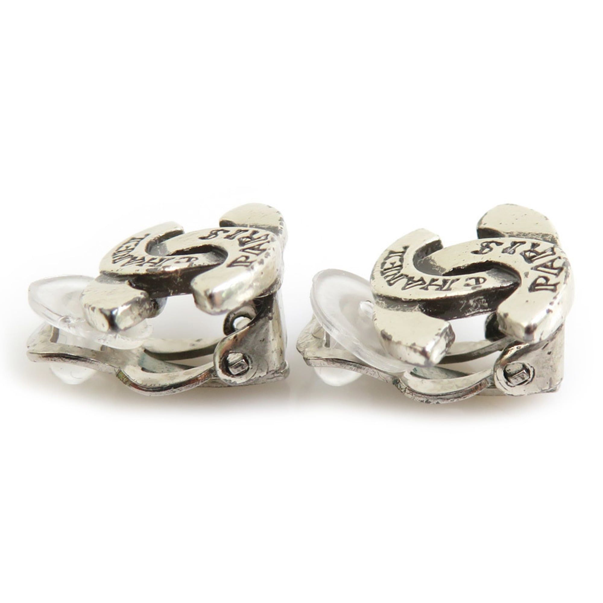 Chanel CHANEL Coco Mark Metal Silver Earrings for Women, Free Shipping, e61551a Size ONE SIZE - 3 Thumbnail