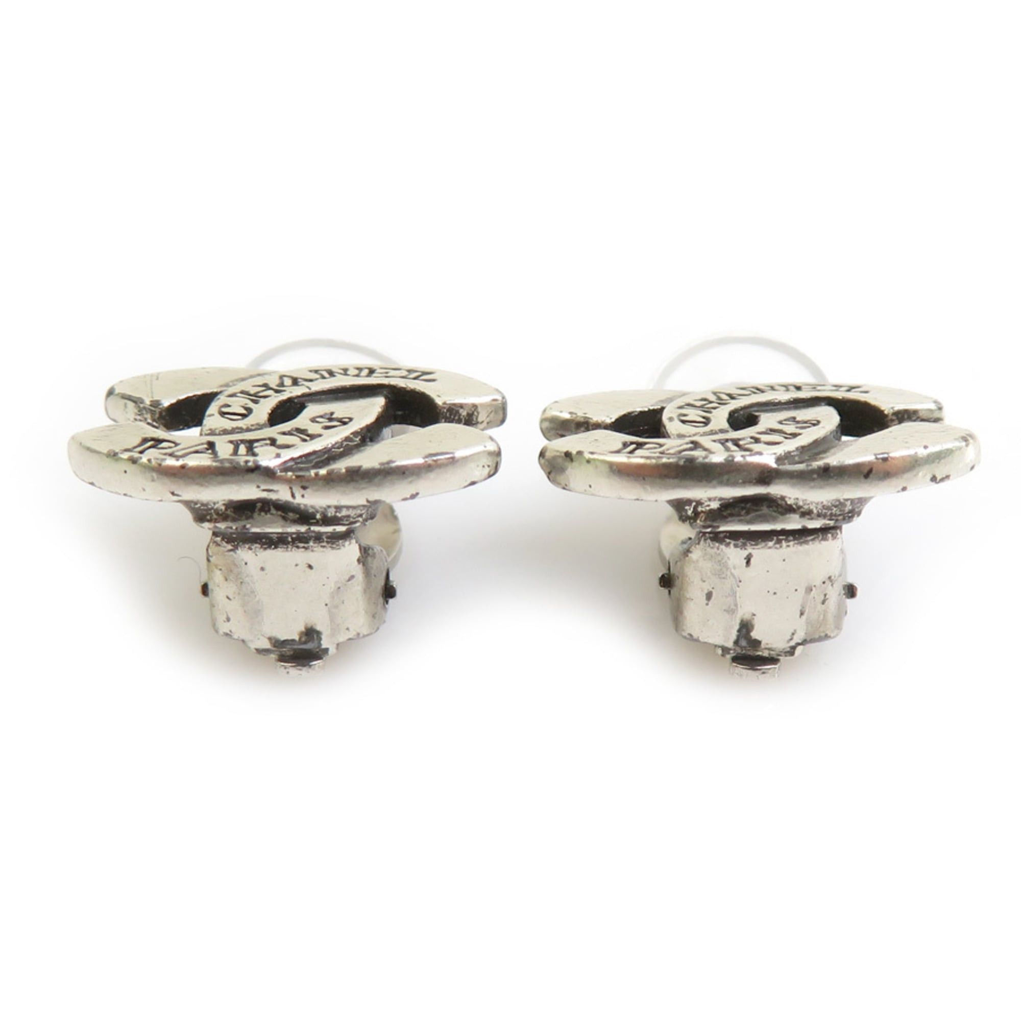 Chanel CHANEL Coco Mark Metal Silver Earrings for Women, Free Shipping, e61551a Size ONE SIZE - 4 Thumbnail