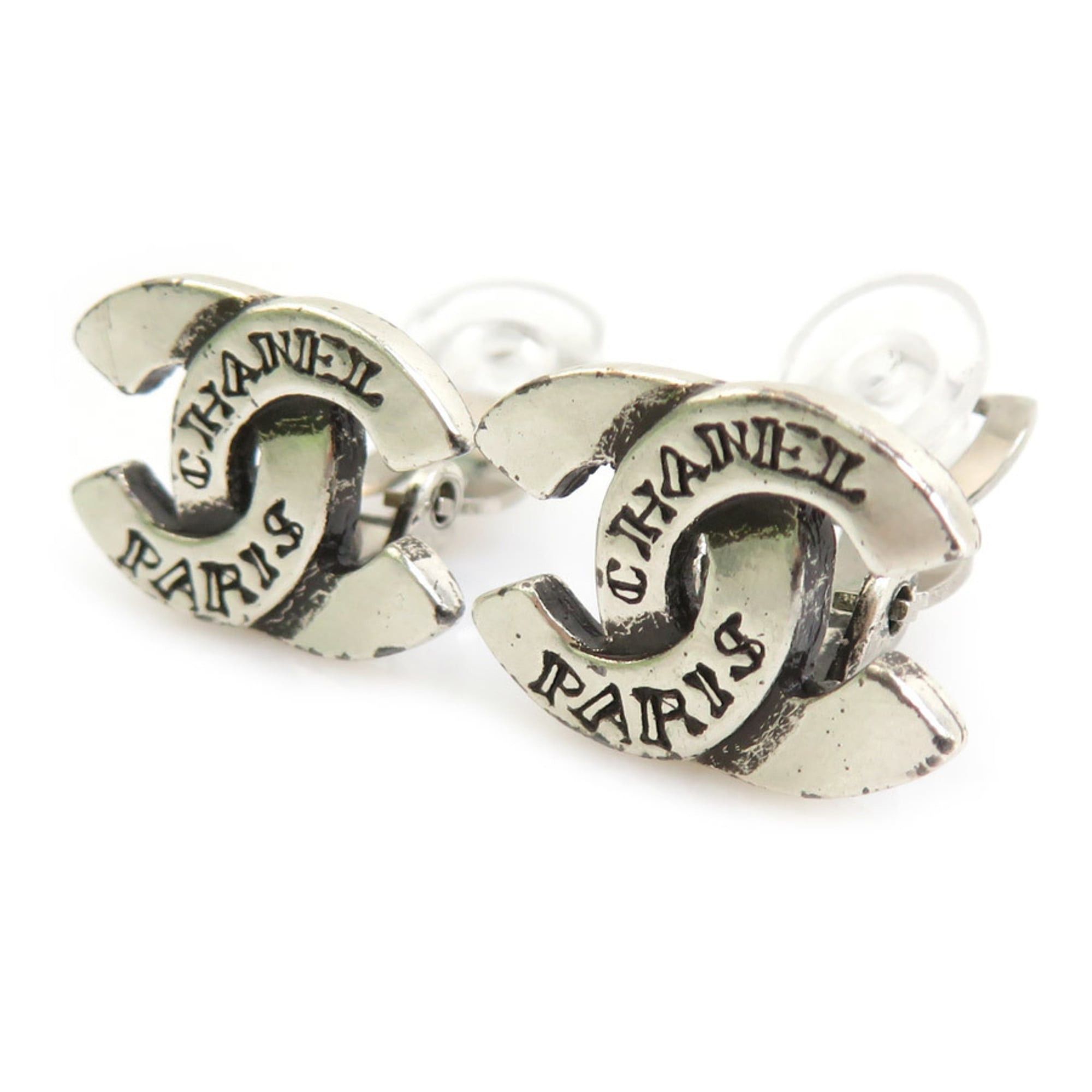 Chanel CHANEL Coco Mark Metal Silver Earrings for Women, Free Shipping, e61551a Size ONE SIZE - 2 Thumbnail
