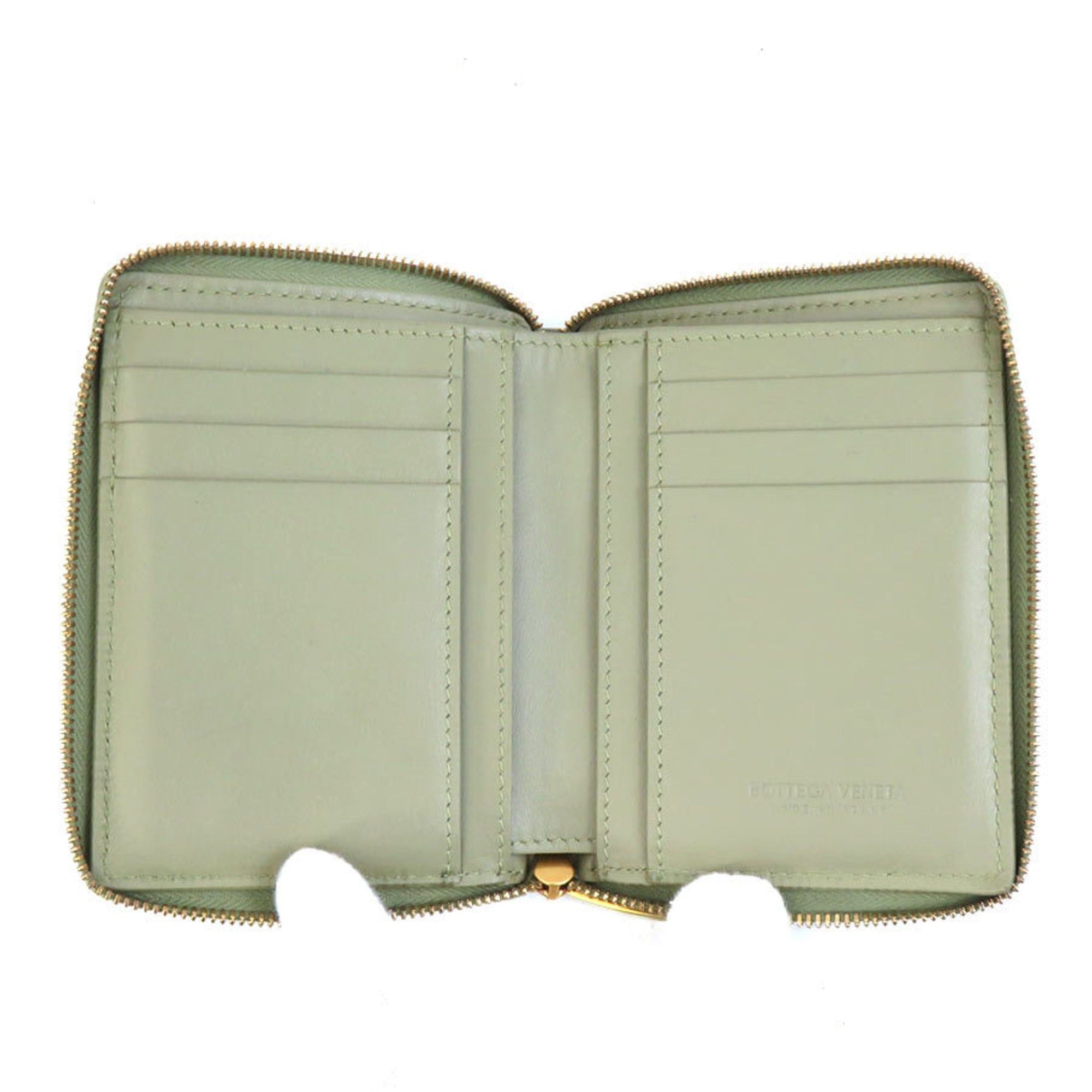 Bottega Veneta Bottega Veneta Leather Wallet in Green for Men and Women, Free Shipping, r11058a Size ONE SIZE - 5 Thumbnail