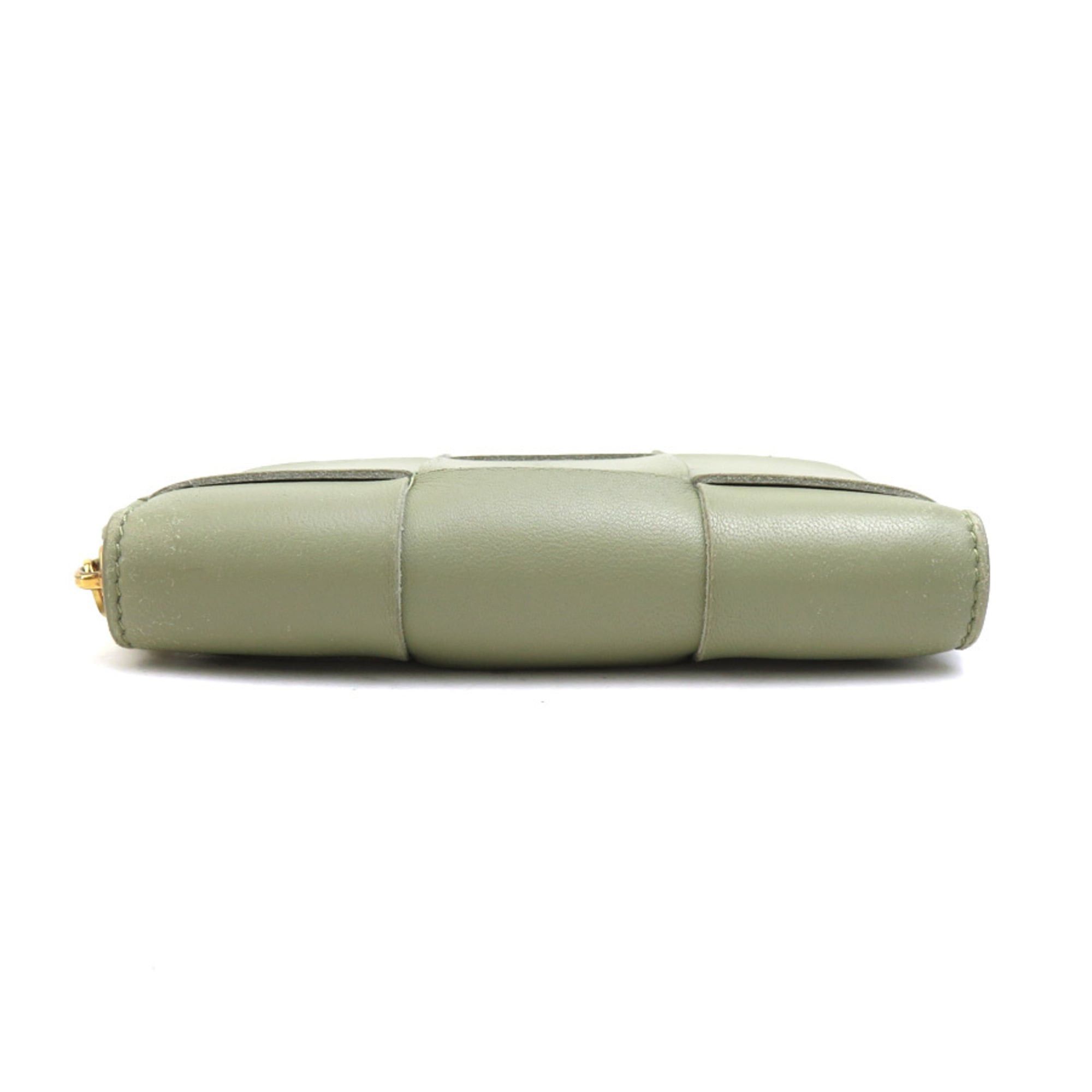 Bottega Veneta Bottega Veneta Leather Wallet in Green for Men and Women, Free Shipping, r11058a Size ONE SIZE - 4 Thumbnail