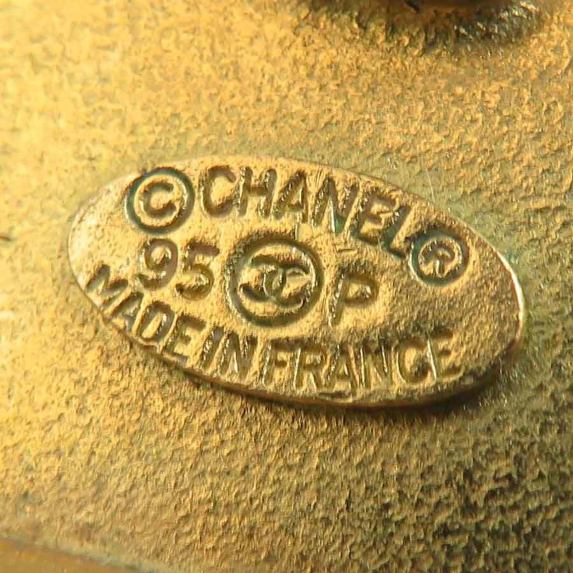 Chanel CHANEL Coco Mark Metal Earrings with Faux Pearls in Gold and Off-White, Women's, Free Shipping, e61550a Size ONE SIZE - 8 Thumbnail