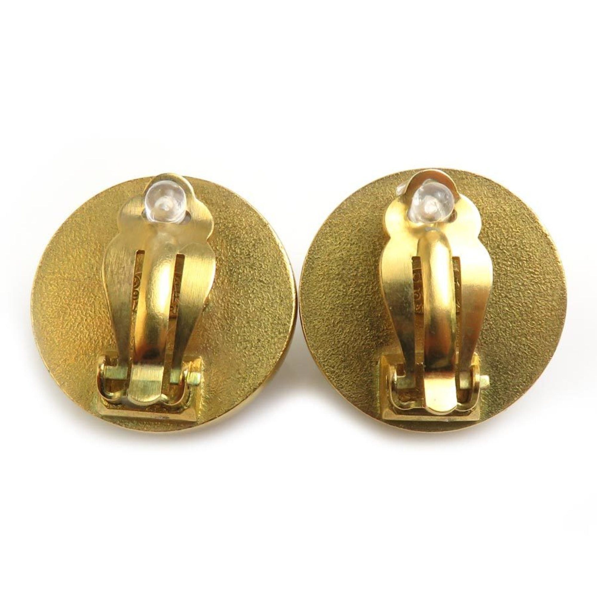 Chanel CHANEL Coco Mark Metal Earrings with Faux Pearls in Gold and Off-White, Women's, Free Shipping, e61550a Size ONE SIZE - 5 Thumbnail