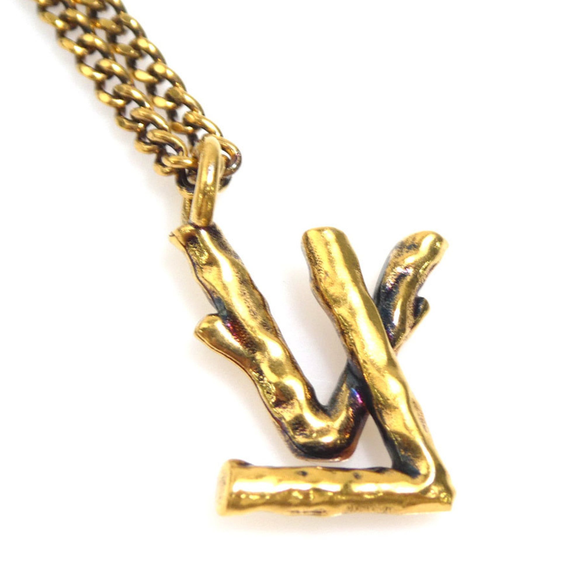 Louis Vuitton Louis Vuitton LV Twig Pendant Necklace in Gold, Women's, MP2456, Free Shipping, H32000a Size ONE SIZE - 2 Thumbnail