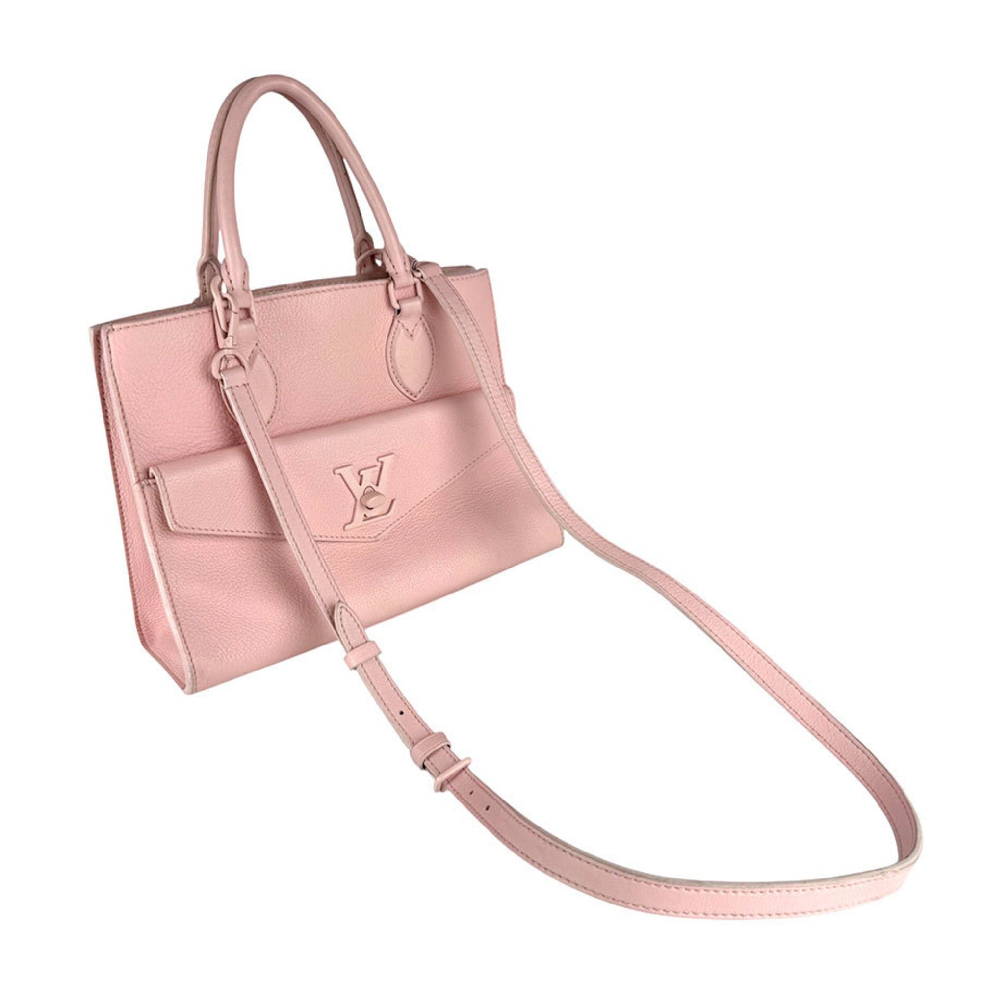 Louis Vuitton Louis Vuitton Lockme Tote PM Leather Shoulder Bag, Pink, Women's, M55818, Free Shipping, z8811 Size ONE SIZE - 6 Thumbnail