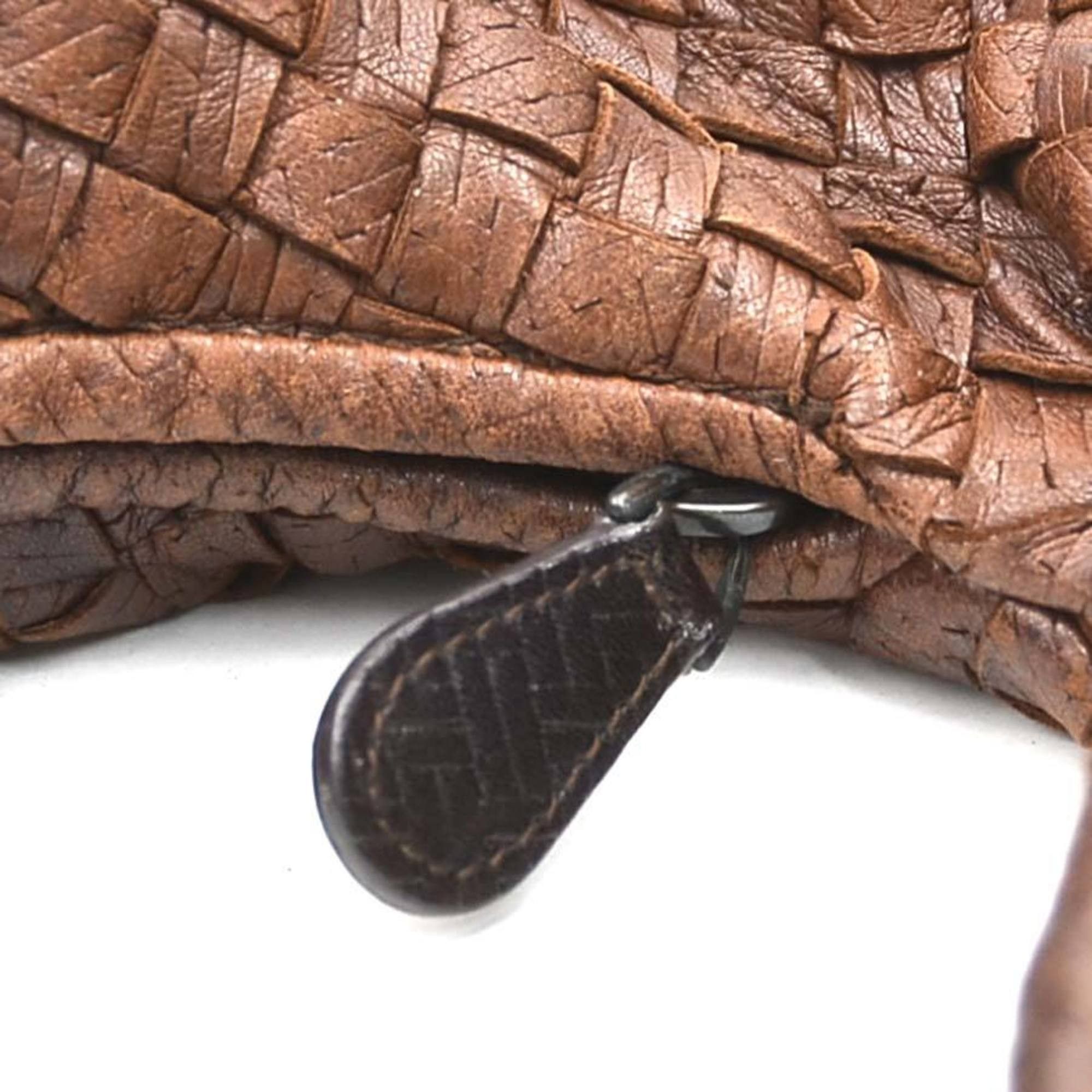 Bottega Veneta Bottega Veneta Intrecciato Leather Shoulder Bag, Brown, Women's, Free Shipping, e61561a Size ONE SIZE - 10 Thumbnail