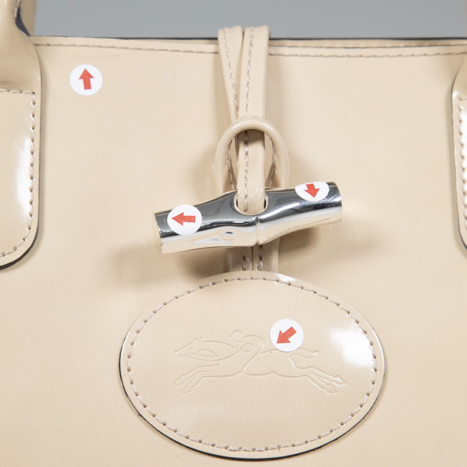 Longchamp Beige Patent Leather Roseau Tote Size ONE SIZE - 10 Thumbnail