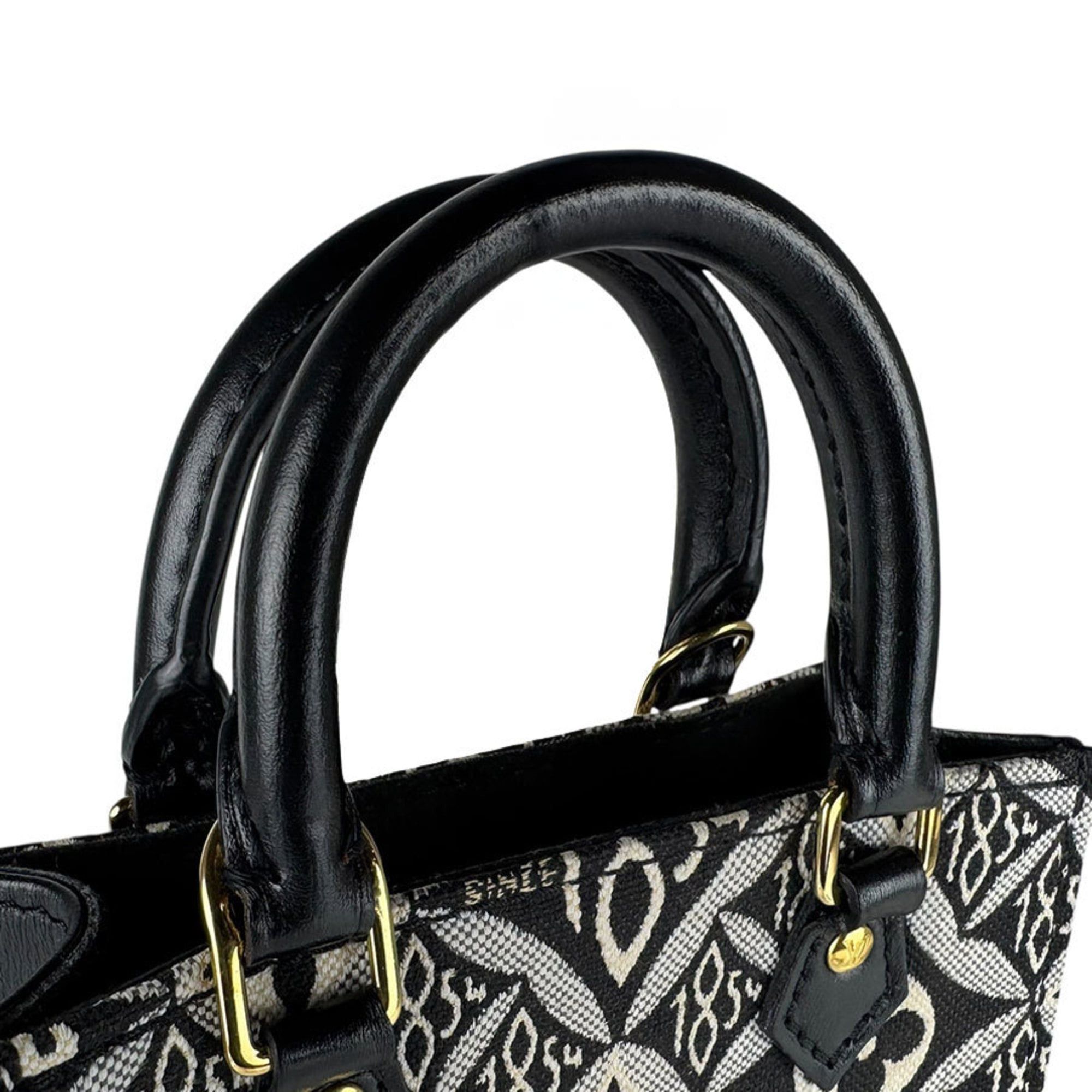 Louis Vuitton Louis Vuitton Petite Sac Plat handbag/shoulder bag, SINCE1854, canvas and leather, black, women's, M80484, free shipping, z8865 Size ONE SIZE - 10 Thumbnail