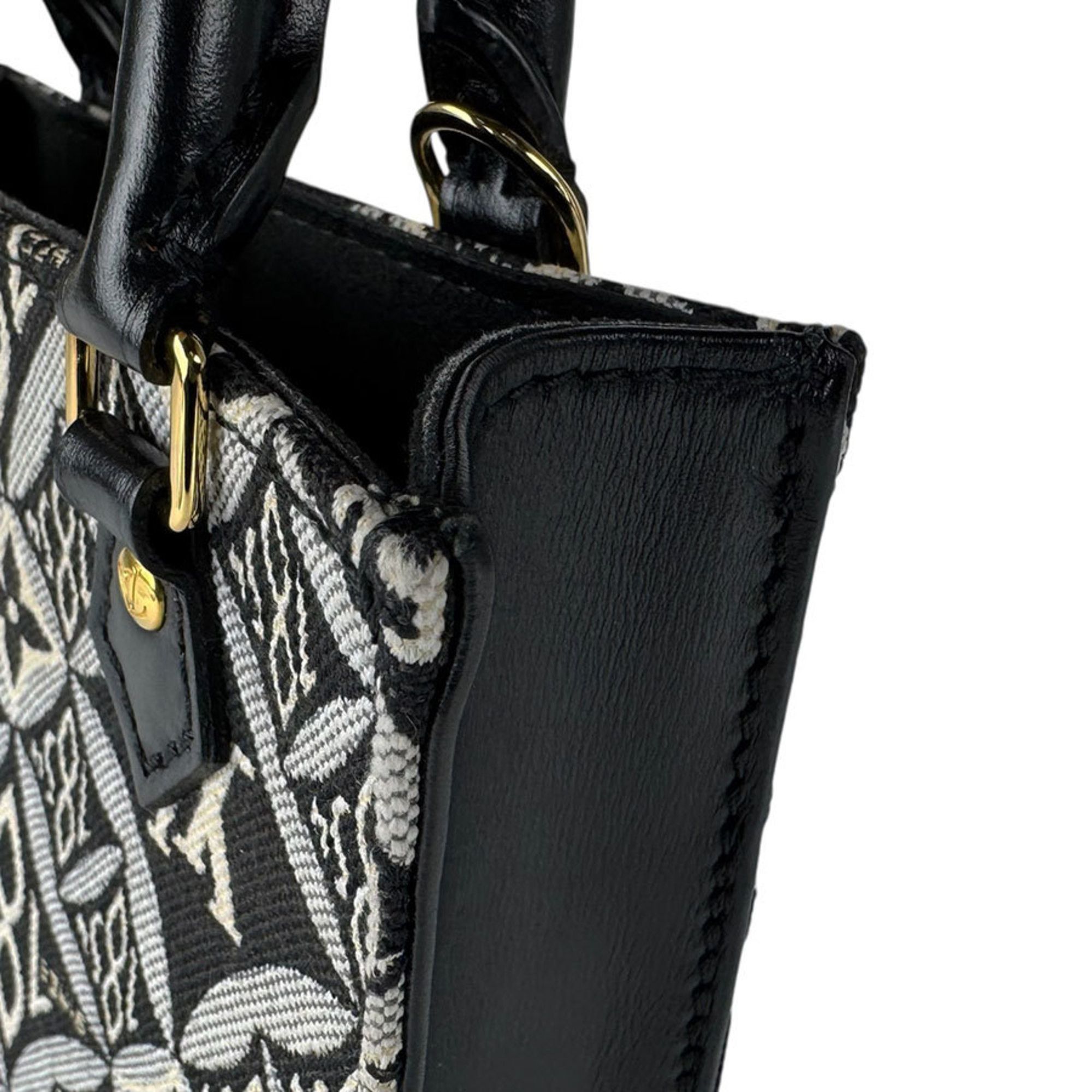 Louis Vuitton Louis Vuitton Petite Sac Plat handbag/shoulder bag, SINCE1854, canvas and leather, black, women's, M80484, free shipping, z8865 Size ONE SIZE - 7 Thumbnail