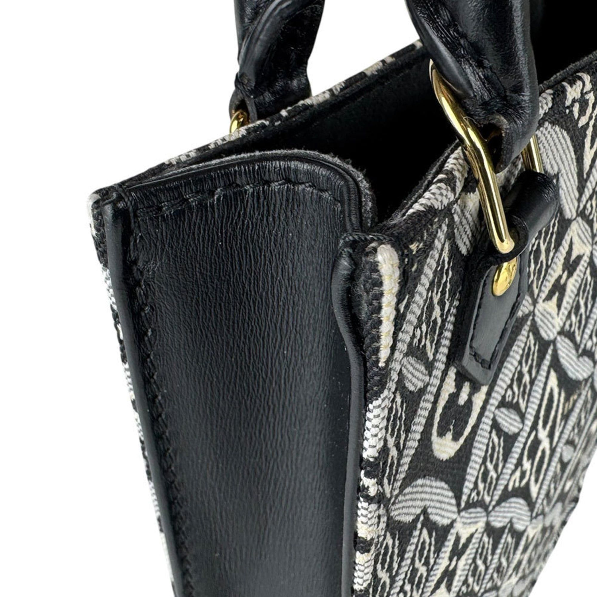 Louis Vuitton Louis Vuitton Petite Sac Plat handbag/shoulder bag, SINCE1854, canvas and leather, black, women's, M80484, free shipping, z8865 Size ONE SIZE - 6 Thumbnail