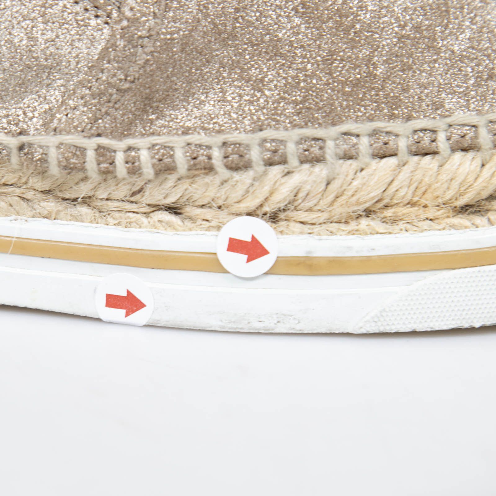Jimmy Choo Brown Metallic Suede Espadrilles Size US 8.5 / IT 38.5 - 15 Thumbnail