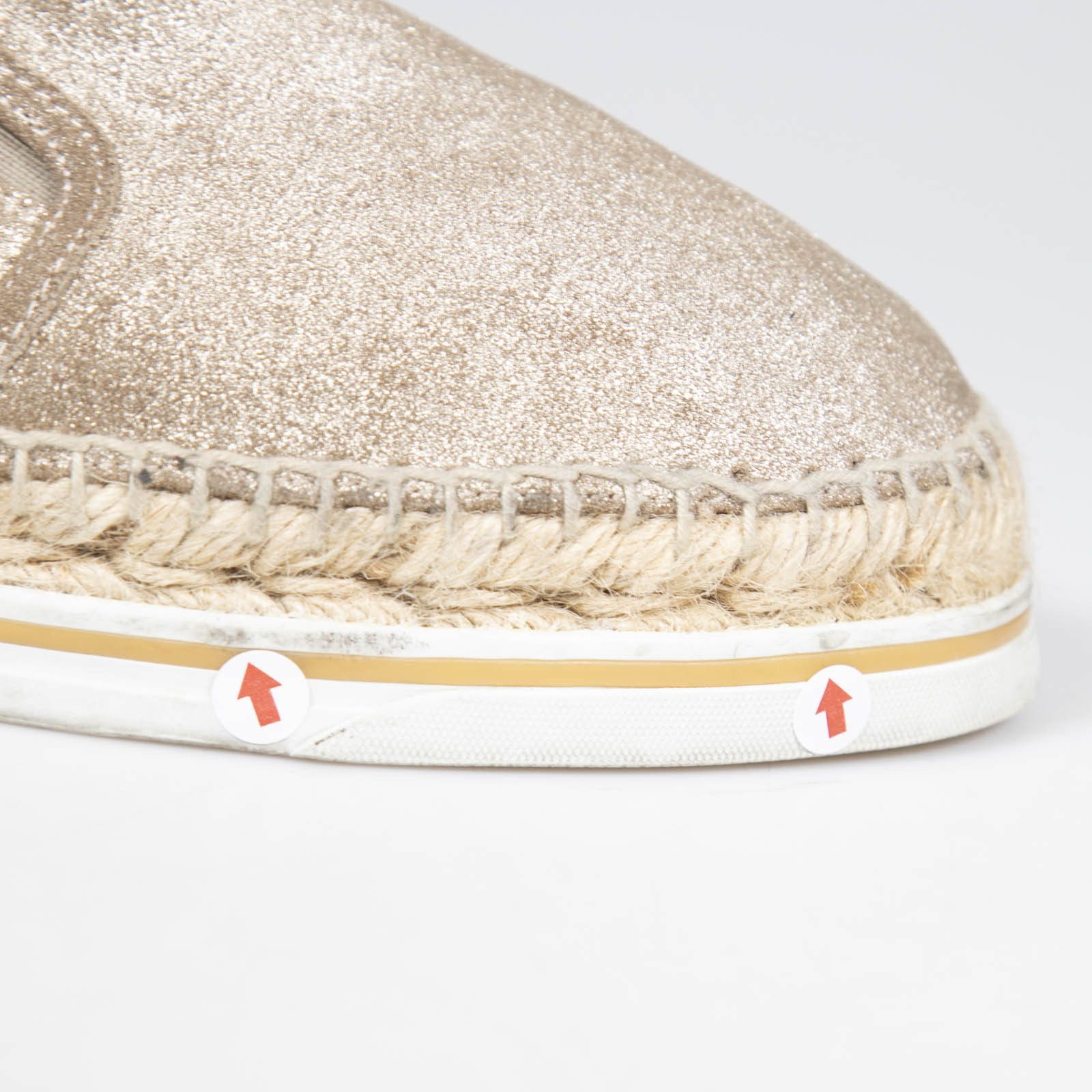 Jimmy Choo Brown Metallic Suede Espadrilles Size US 8.5 / IT 38.5 - 14 Thumbnail