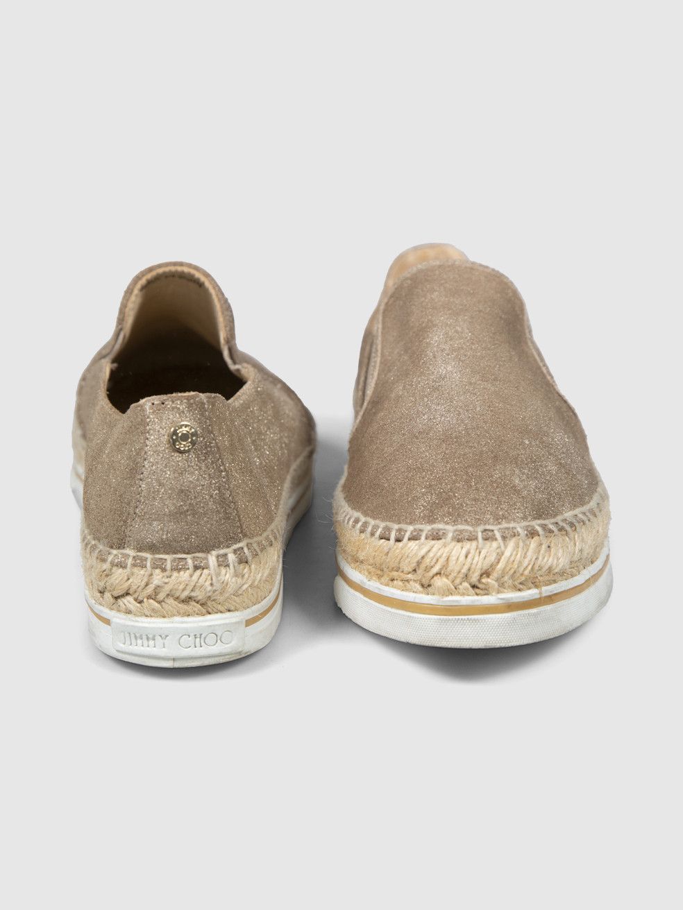 Jimmy Choo Brown Metallic Suede Espadrilles Size US 8.5 / IT 38.5 - 3 Thumbnail